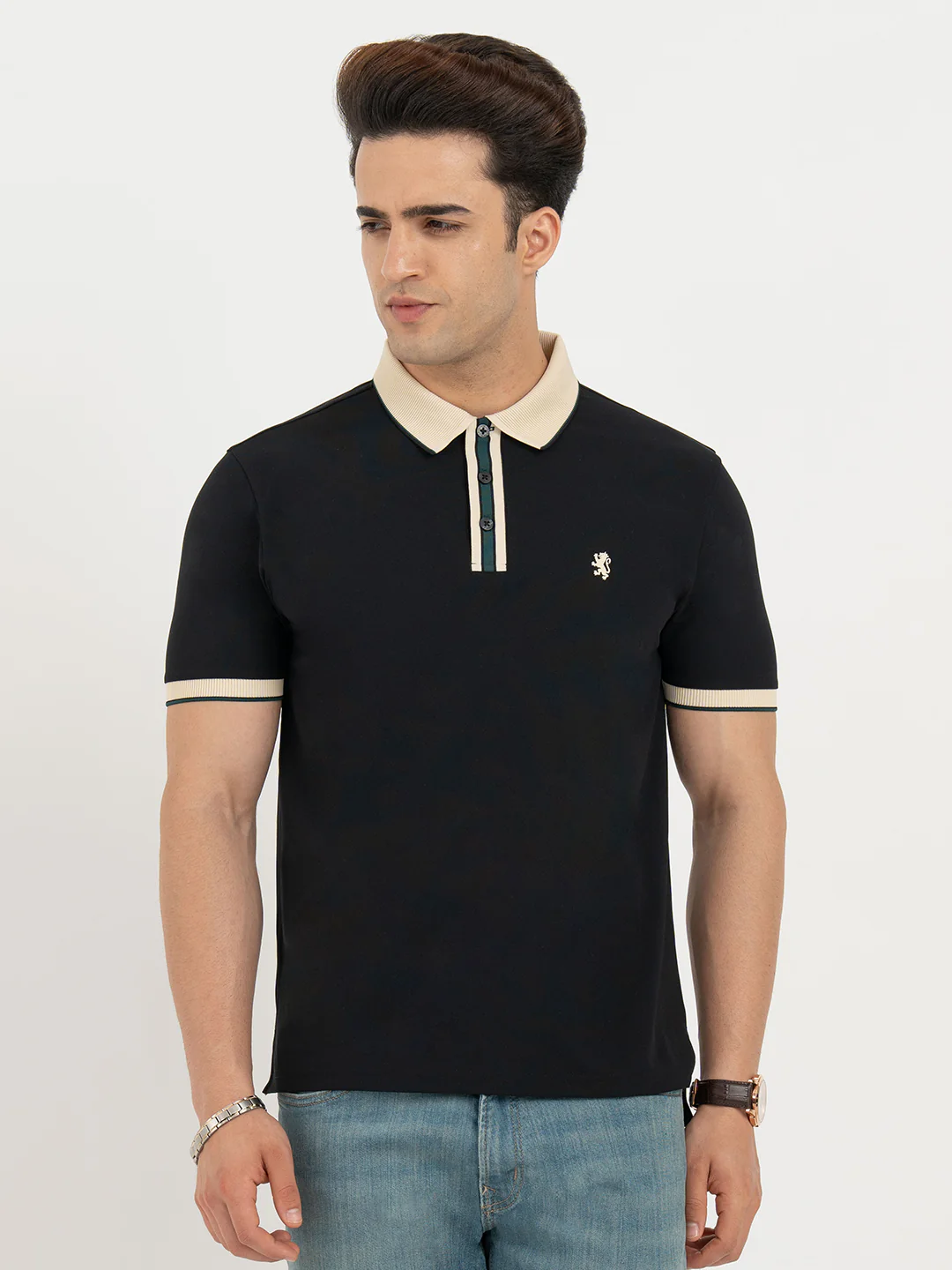 Polo T Shirts for Men in Black | Classic Polo T Shirts - Image 7
