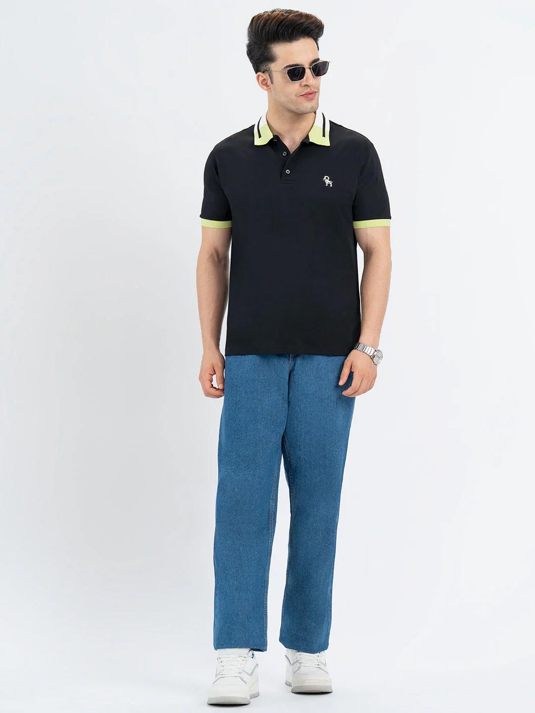 Polo T Shirts for Men in Black | Half Sleeve T Shirt - Image 5