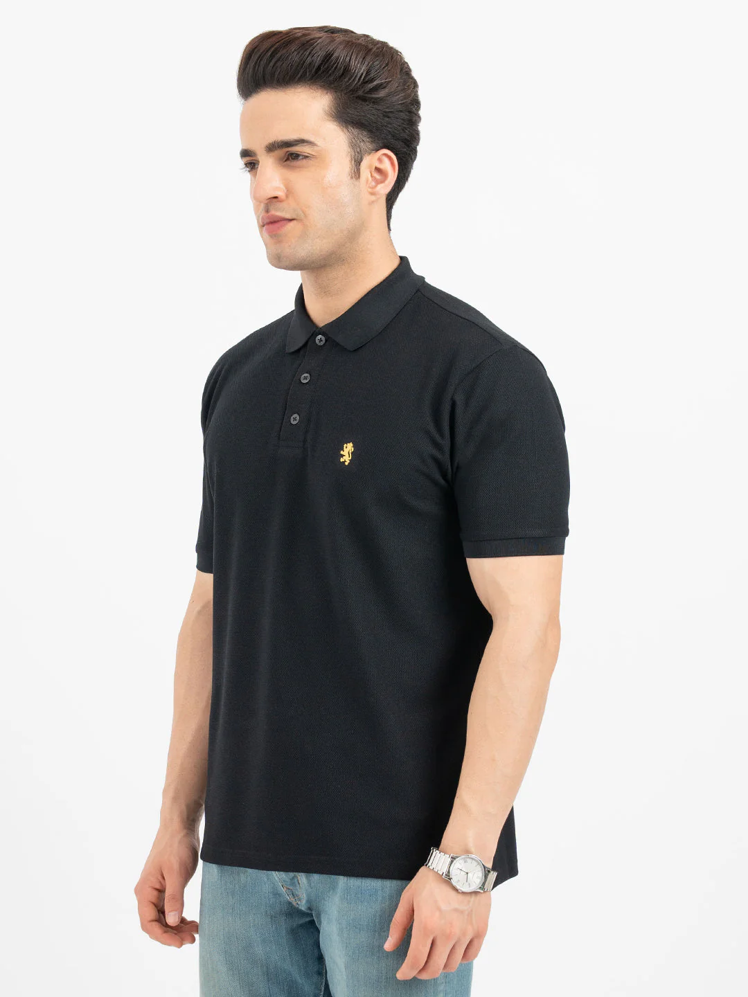 Polo T Shirts for Men in Black - Image 2