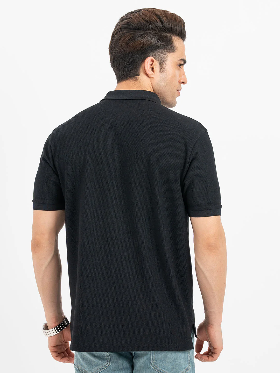 Polo T Shirts for Men in Black - Image 3