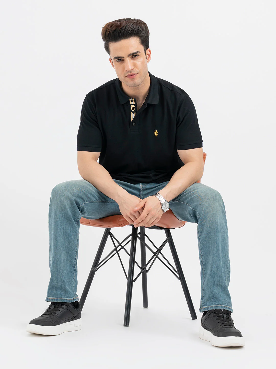 Polo T Shirts for Men in Black - Image 5