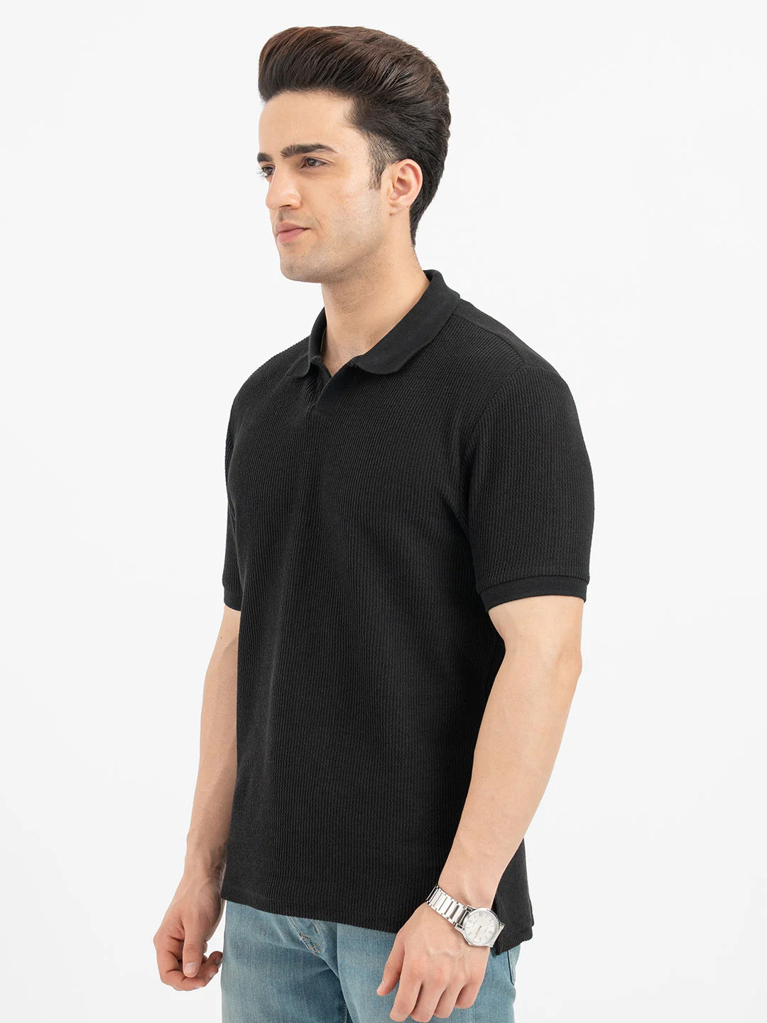 Polo T Shirts for Men in Black - Image 2