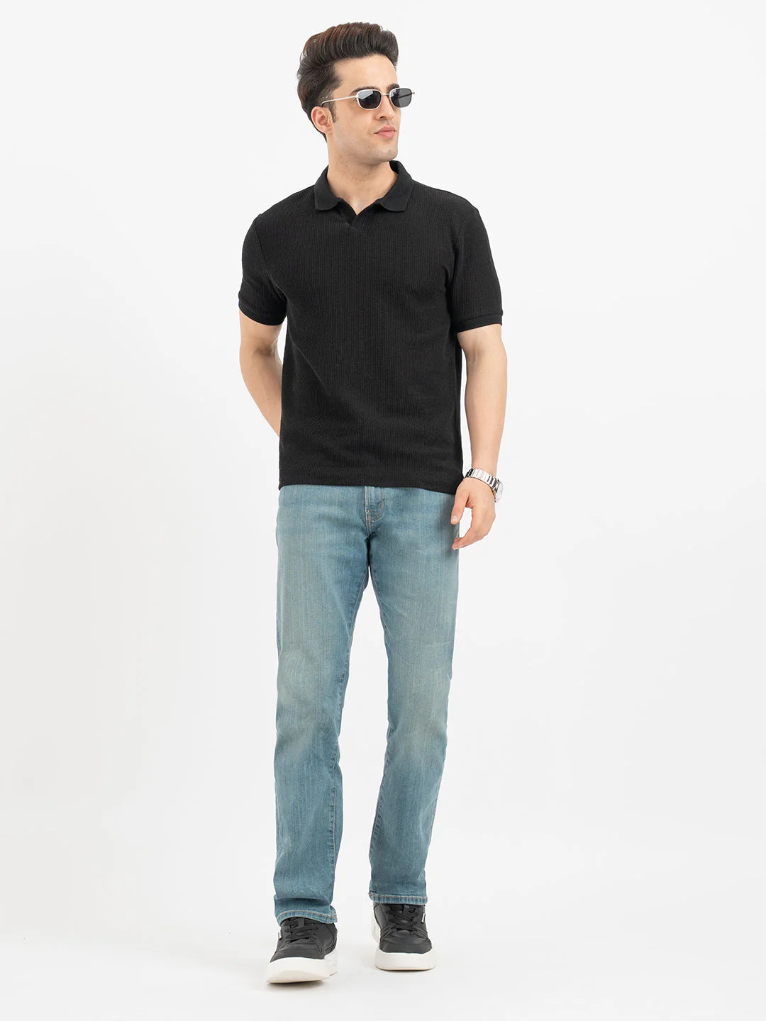 Polo T Shirts for Men in Black - Image 5