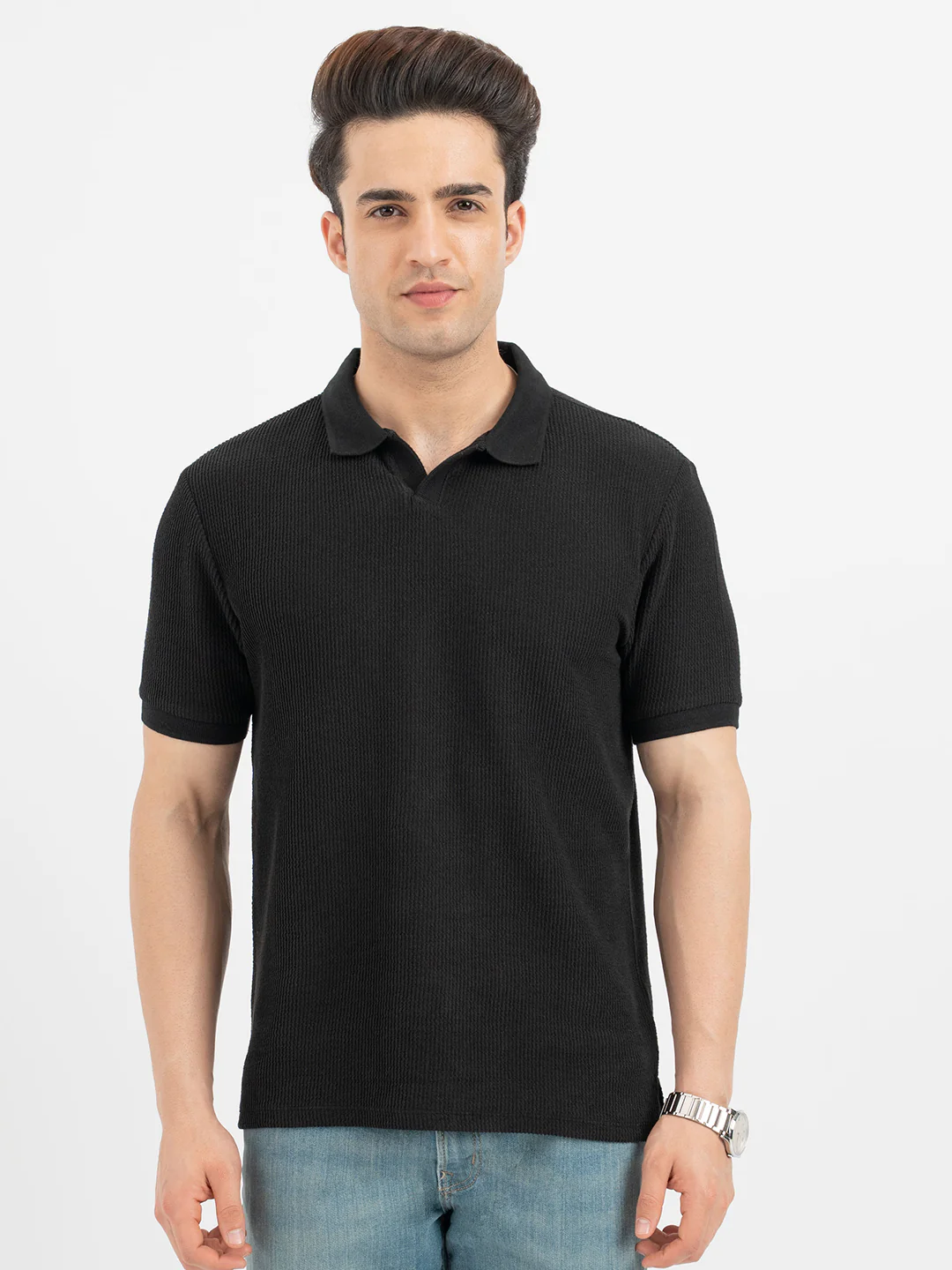 Polo T Shirts for Men in Black - Image 7