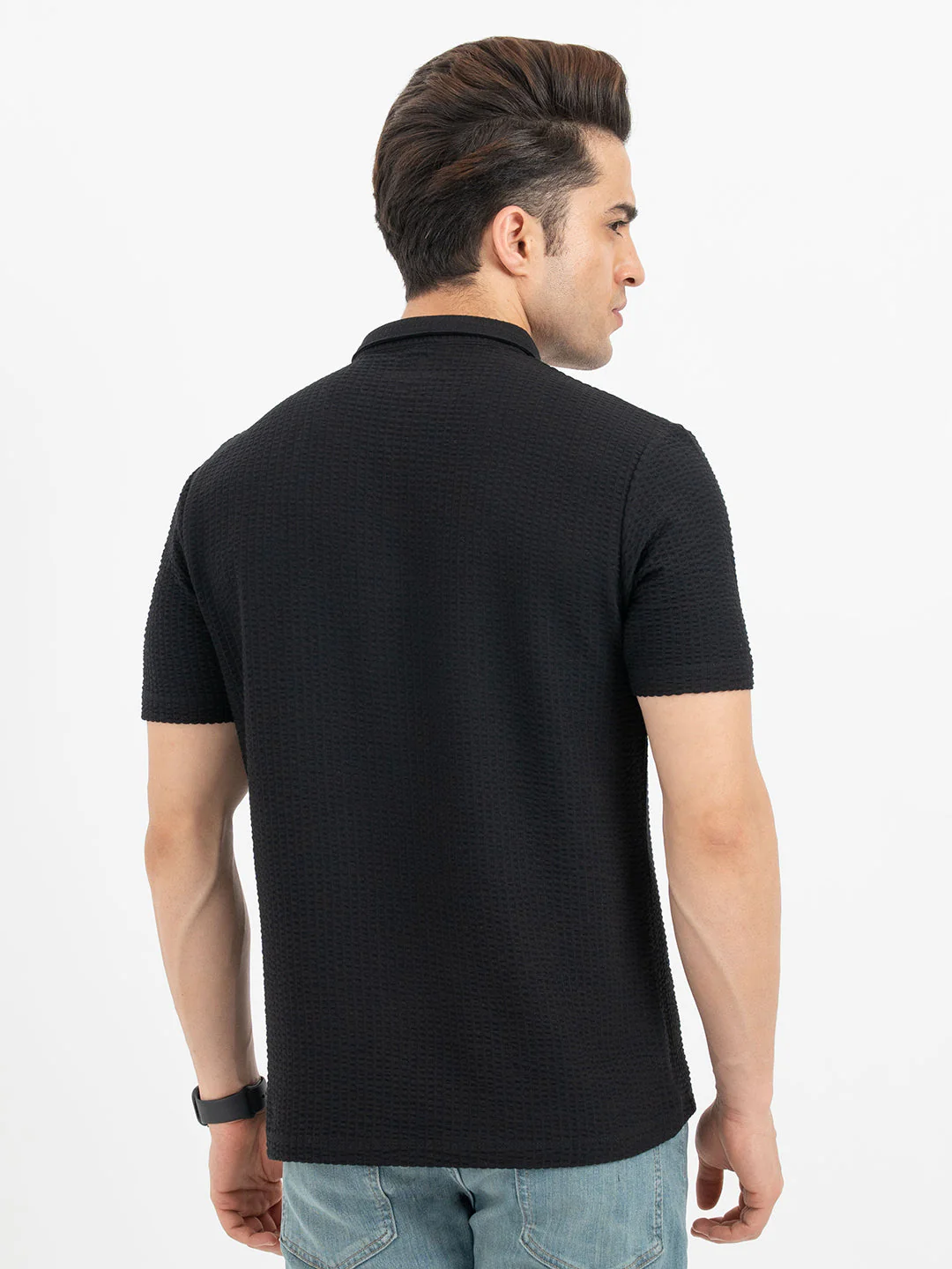 Polo T Shirts for Men in Black - Image 3