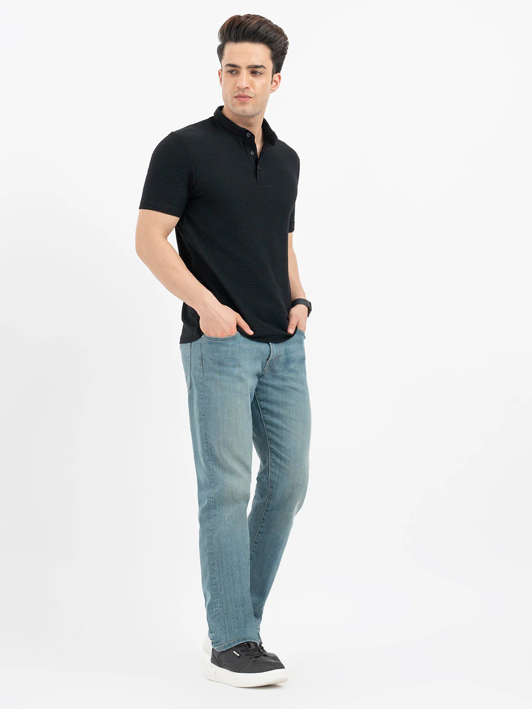 Polo T Shirts for Men in Black - Image 5
