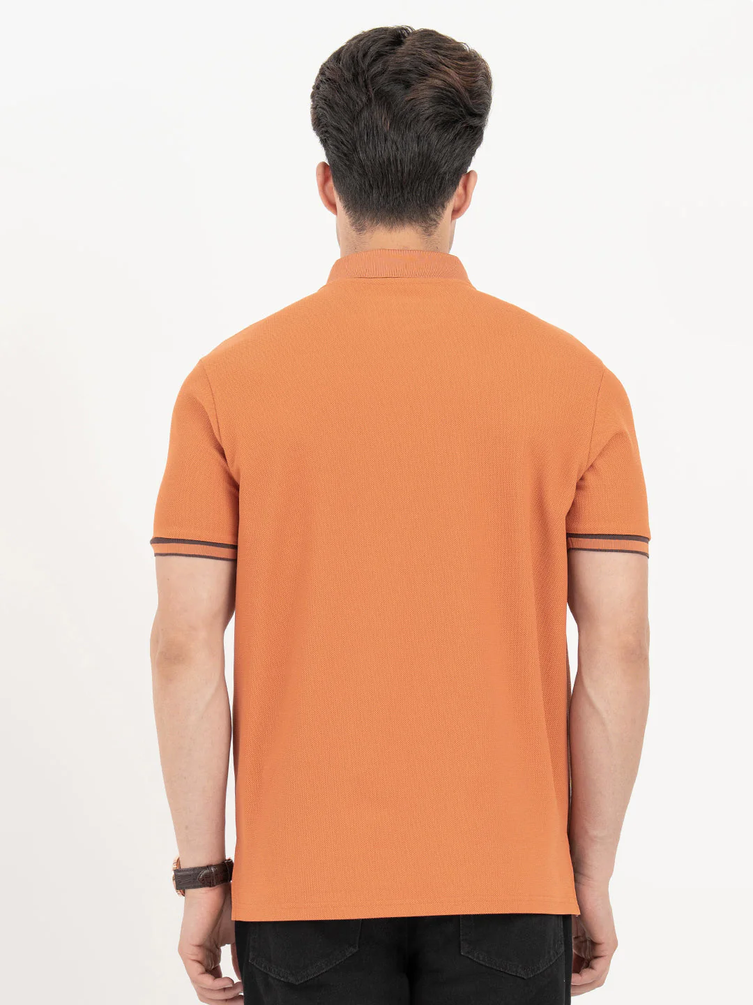 Polo T Shirts for Men in Burnt Orange | Classic Polo T Shirts - Image 3