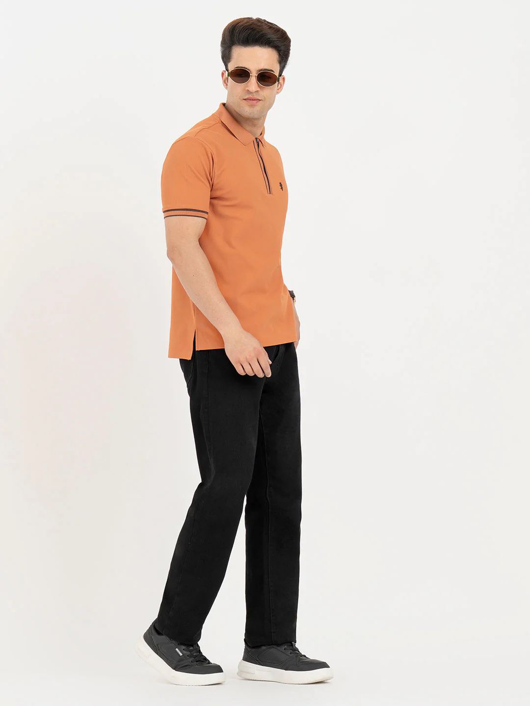 Polo T Shirts for Men in Burnt Orange | Classic Polo T Shirts - Image 5