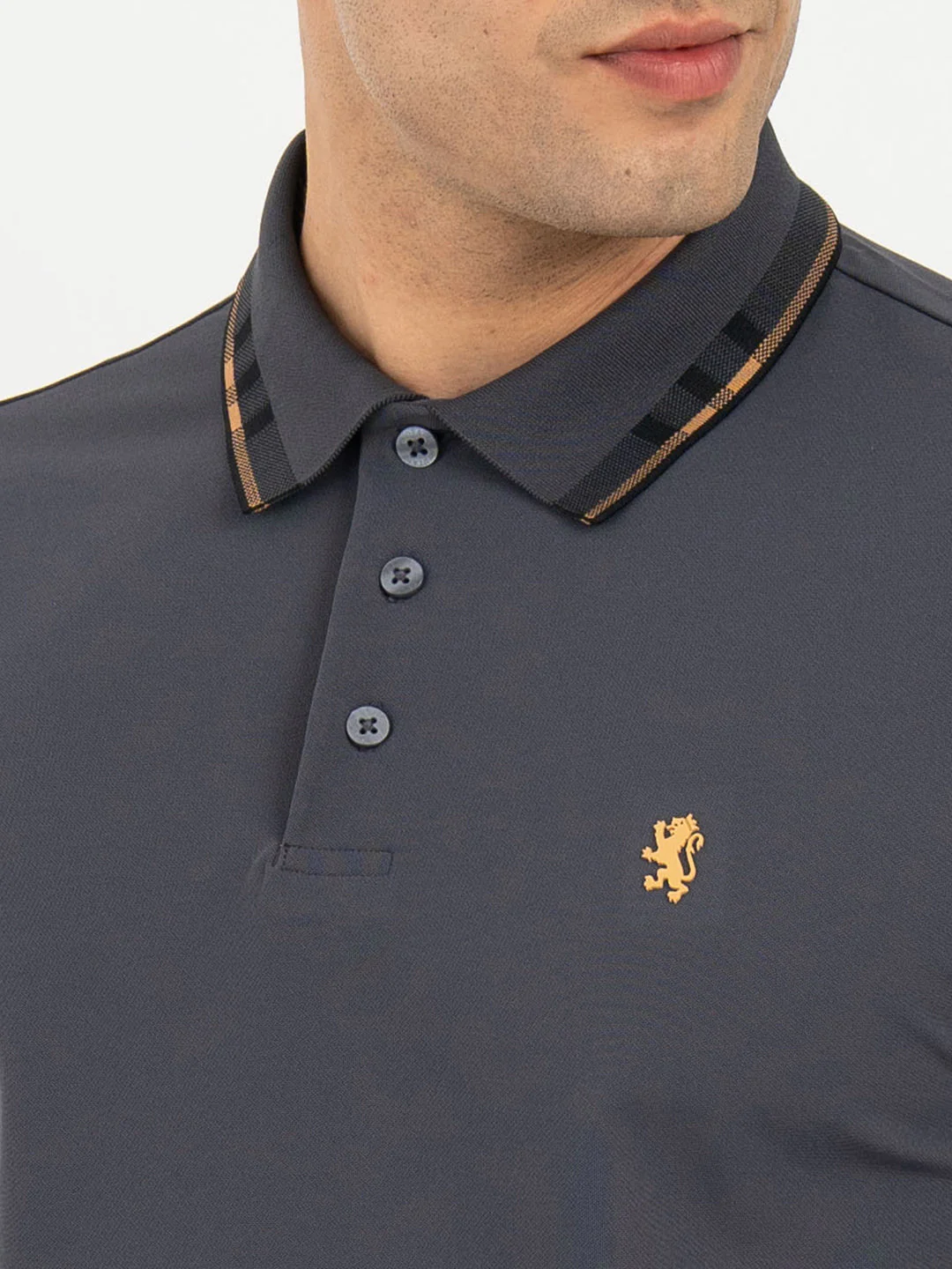Polo T Shirts for Men in Dark Grey | Classic Polo T Shirts - Image 4