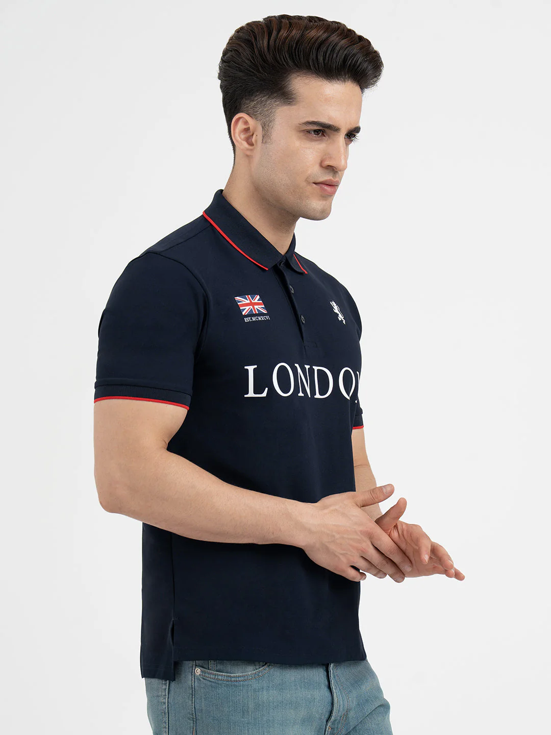 Polo T Shirts for Men in Dark Navy - Image 6