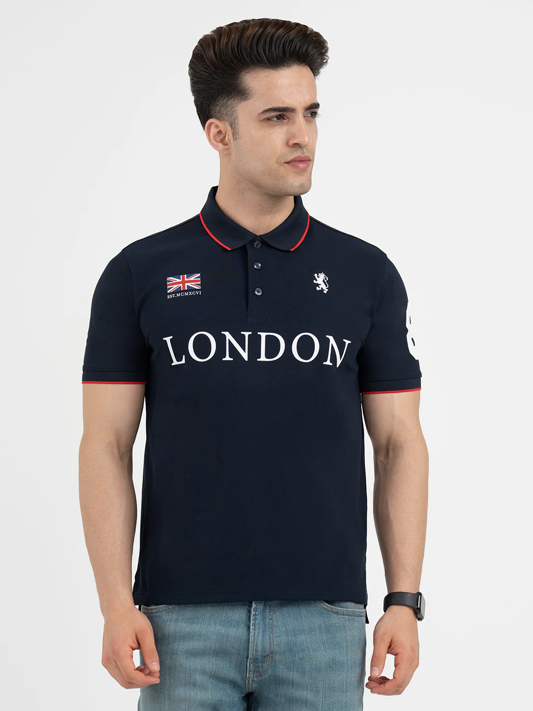 Polo T Shirts for Men in Dark Navy - Image 7