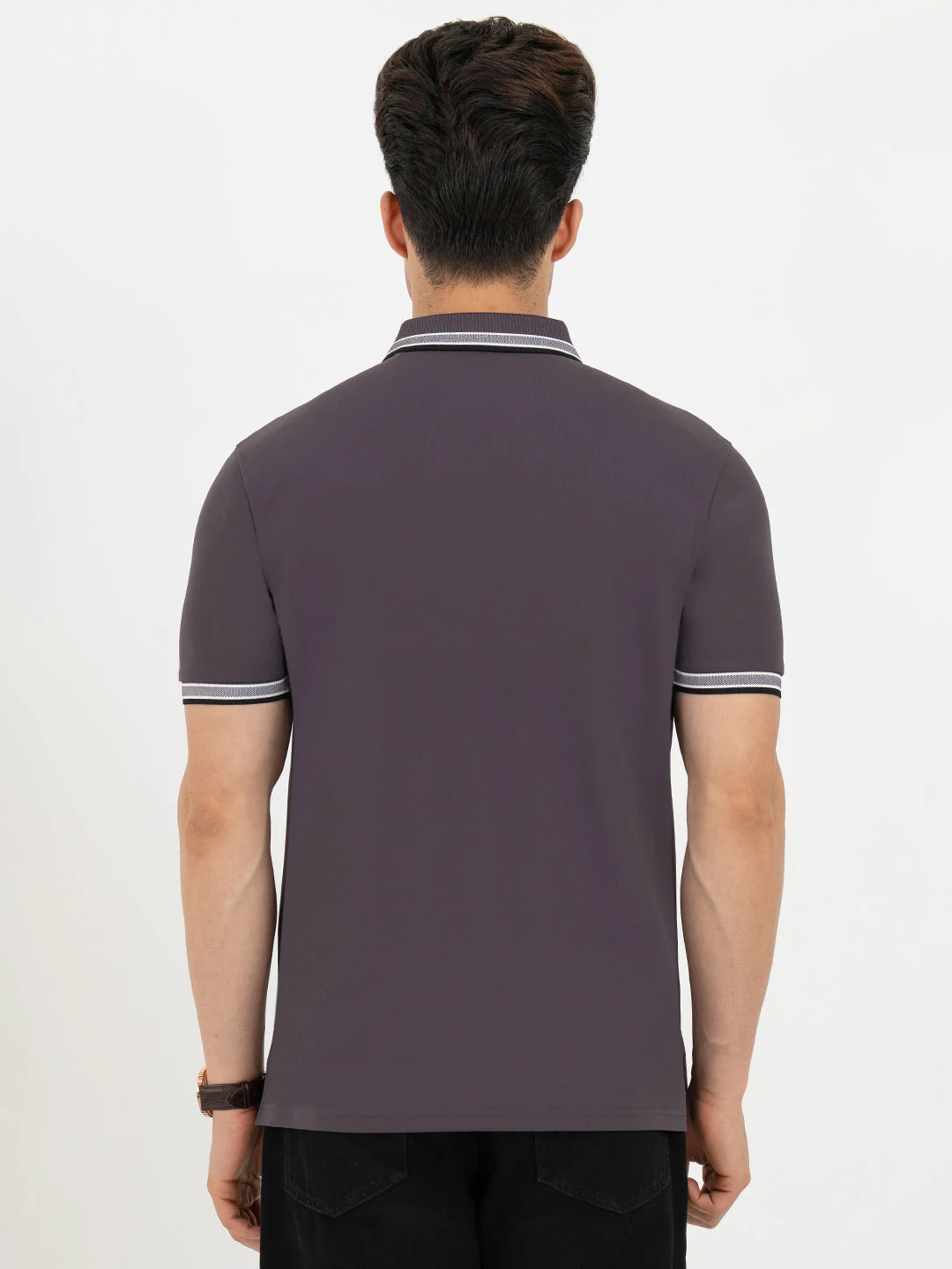 Polo T Shirts for Men in Dark Purple | Classic Polo T Shirts - Image 3