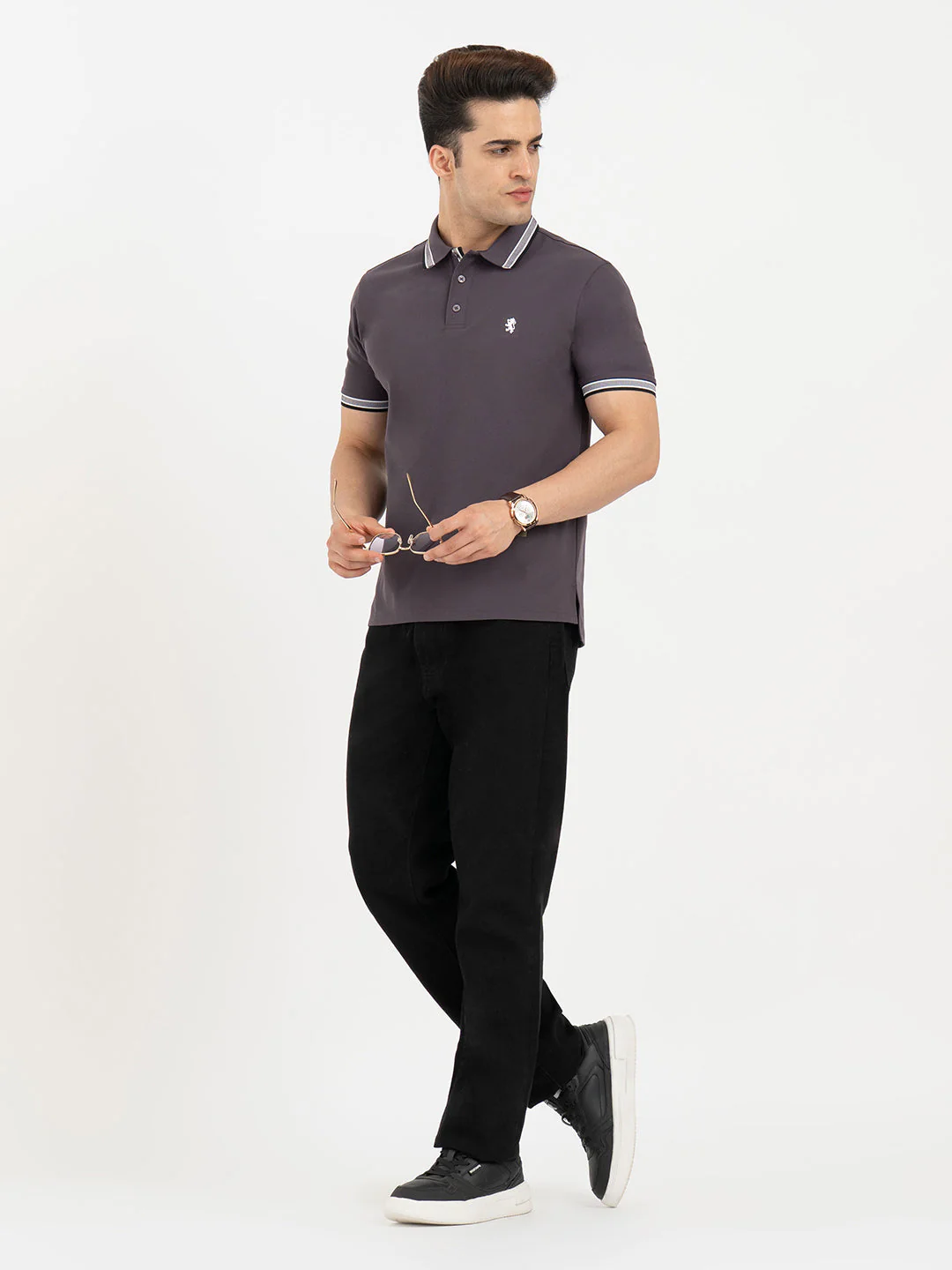 Polo T Shirts for Men in Dark Purple | Classic Polo T Shirts - Image 5