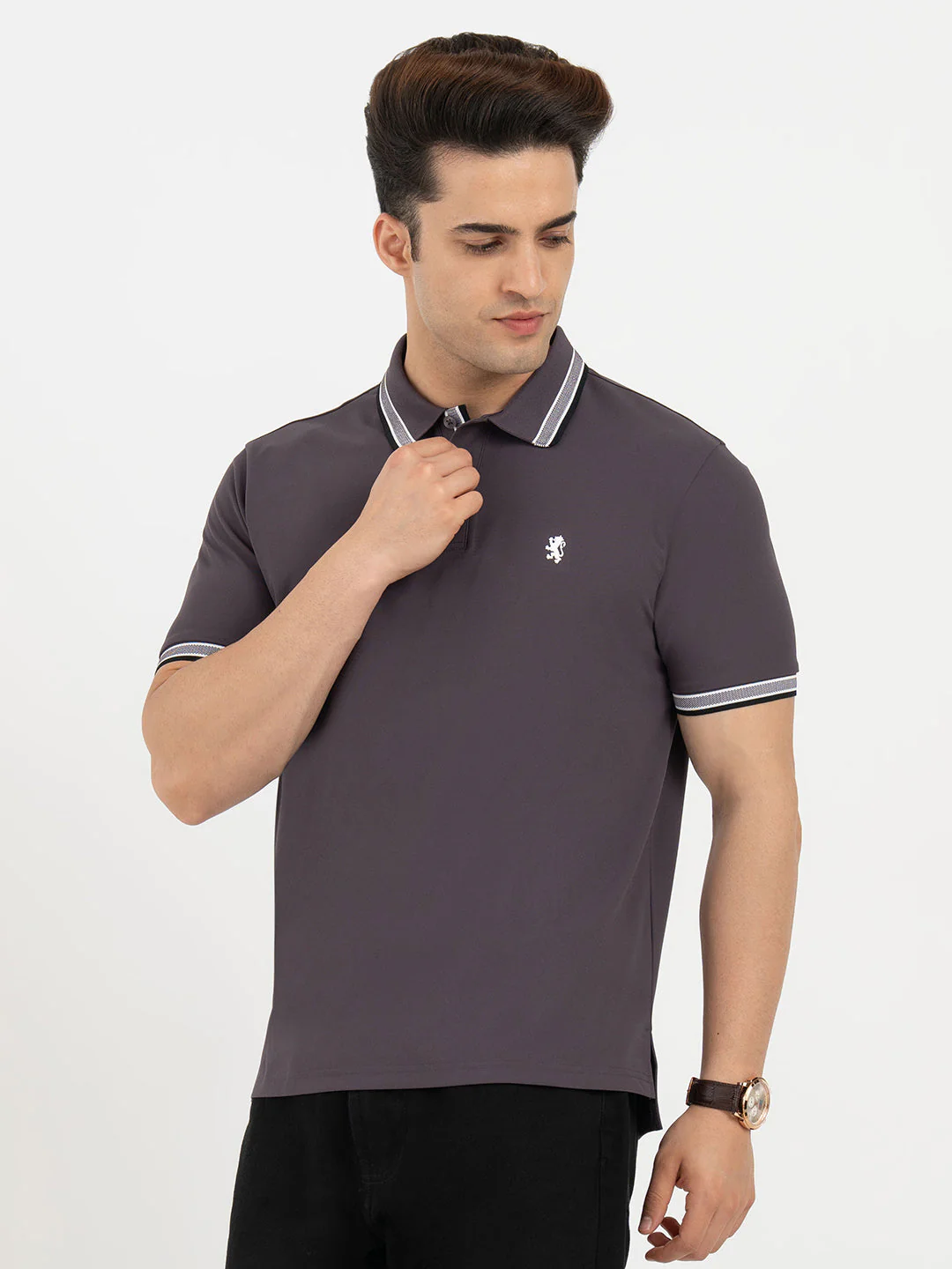 Polo T Shirts for Men in Dark Purple | Classic Polo T Shirts - Image 6