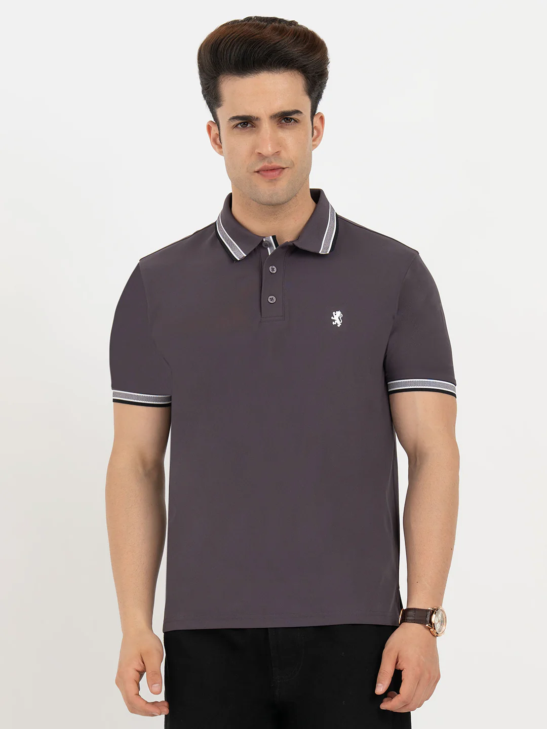 Polo T Shirts for Men in Dark Purple | Classic Polo T Shirts - Image 8