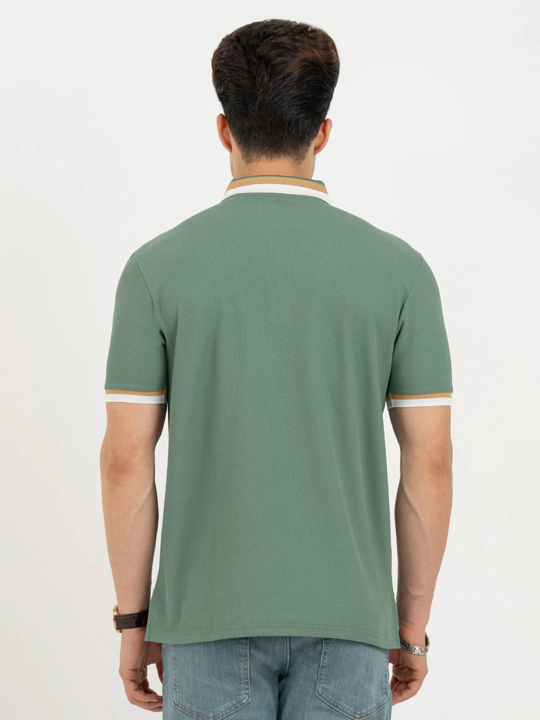 Polo T Shirts for Men in Green | Classic Polo T Shirts - Image 3
