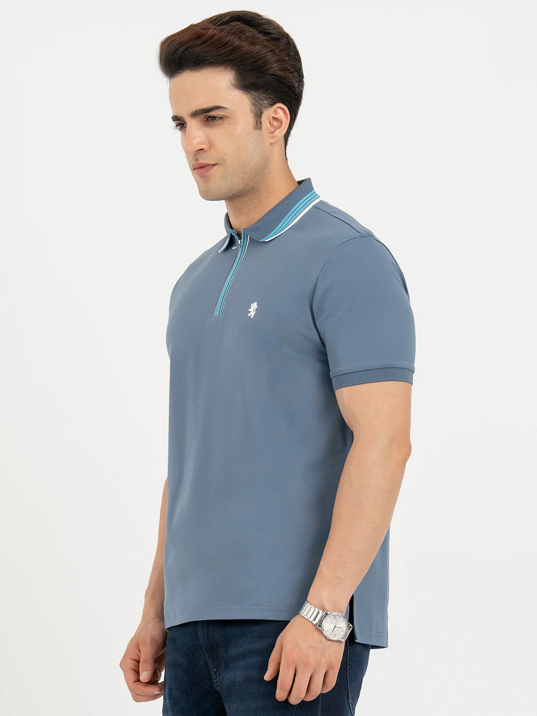 Polo T Shirts for Men in Light Grey | Classic Polo T Shirts - Image 2