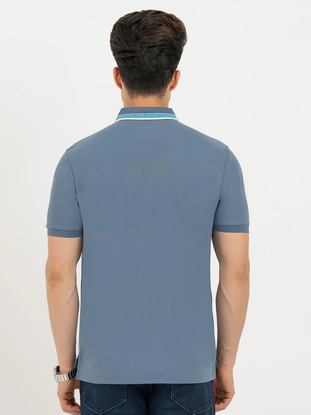 Polo T Shirts for Men in Light Grey | Classic Polo T Shirts - Image 3
