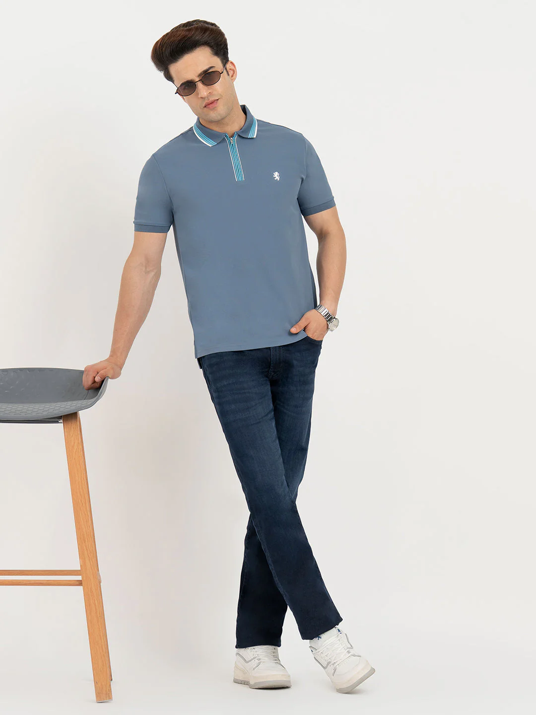 Polo T Shirts for Men in Light Grey | Classic Polo T Shirts - Image 5