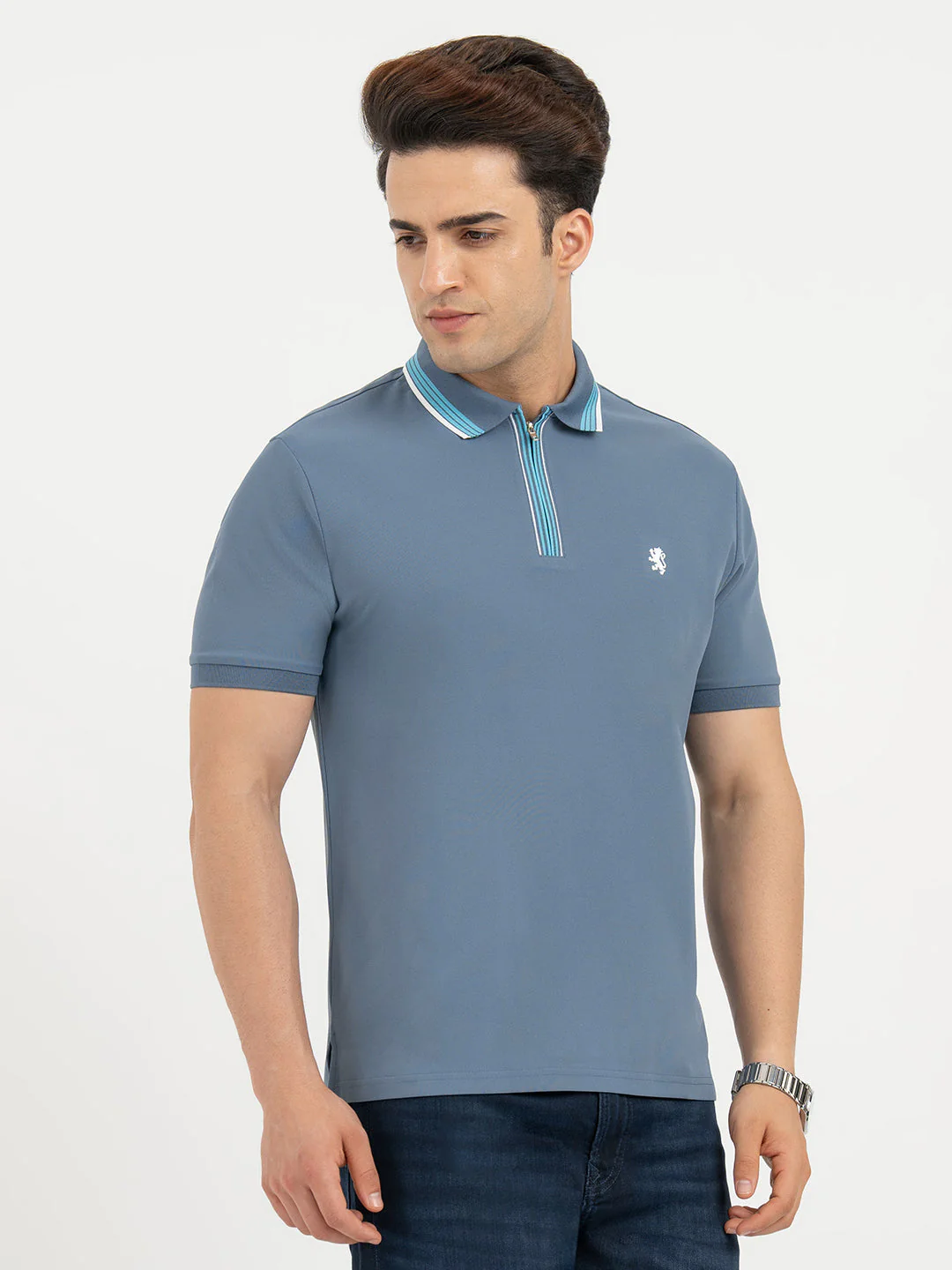 Polo T Shirts for Men in Light Grey | Classic Polo T Shirts - Image 6