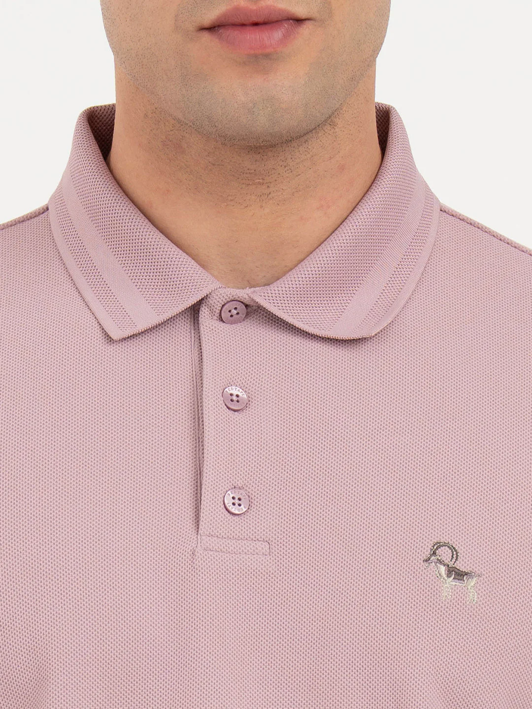 Polo T Shirts for Men in Light Mauve | Classic Polo T Shirts - Image 4