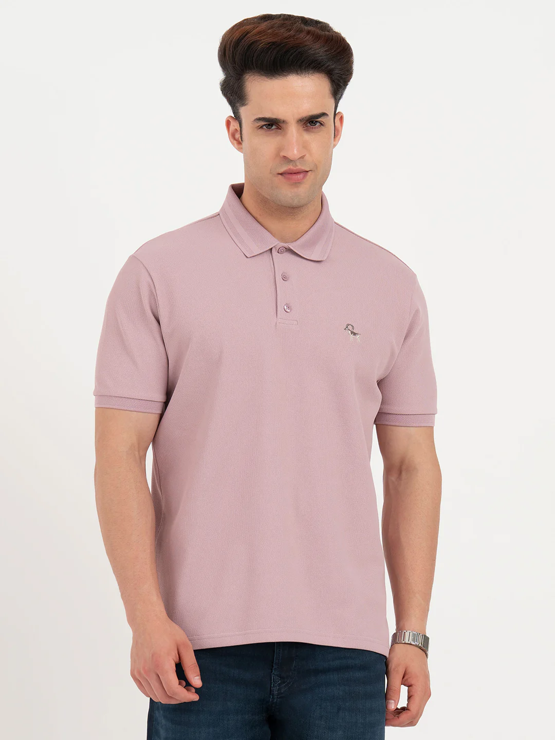 Polo T Shirts for Men in Light Mauve | Classic Polo T Shirts - Image 7