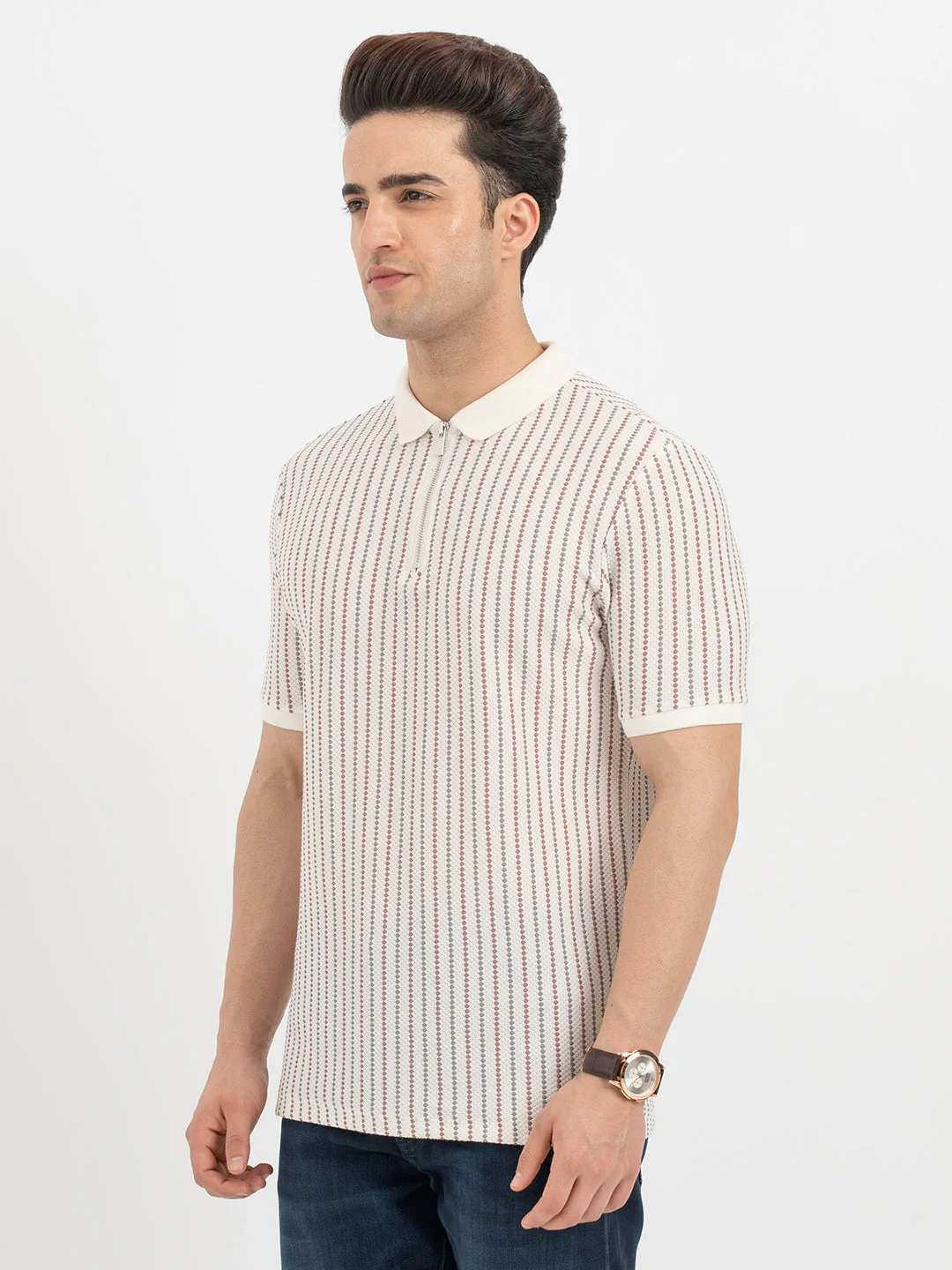 Polo T Shirts for Men in Off White - Image 2