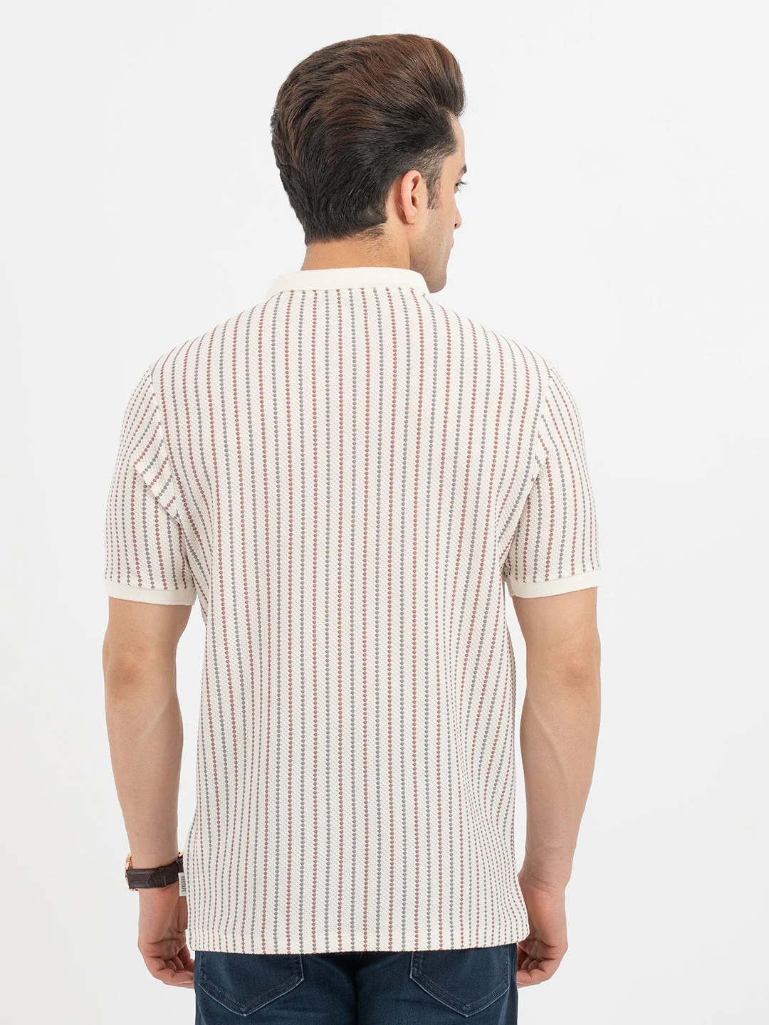 Polo T Shirts for Men in Off White - Image 3
