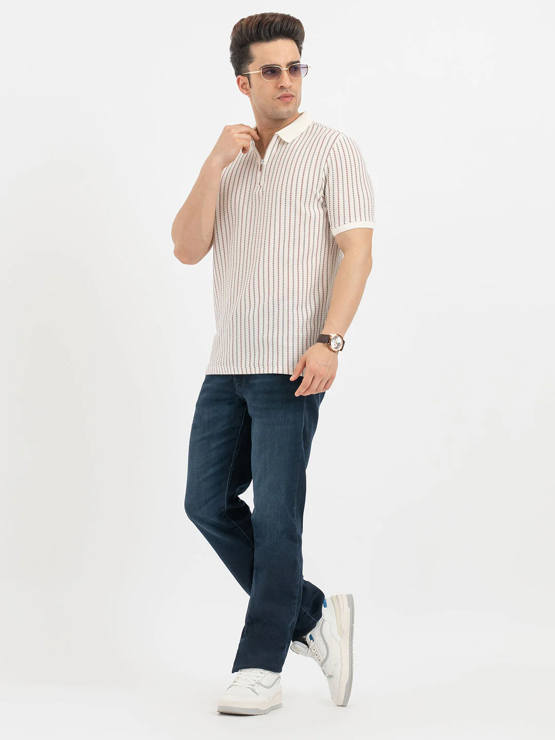 Polo T Shirts for Men in Off White - Image 5