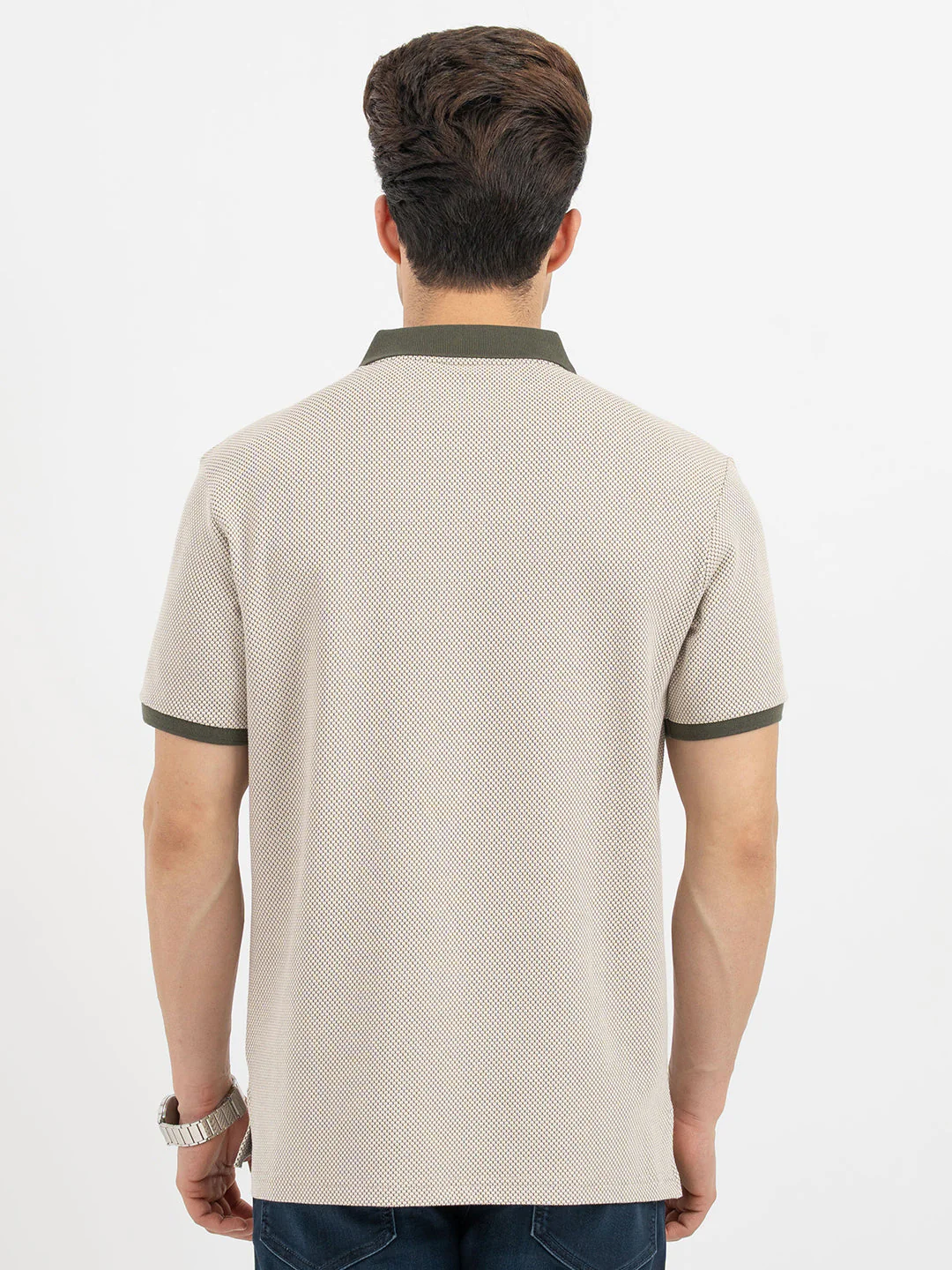 Polo T Shirts for Men in Olive - Image 3