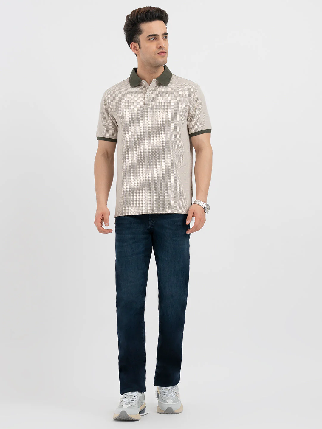 Polo T Shirts for Men in Olive - Image 5