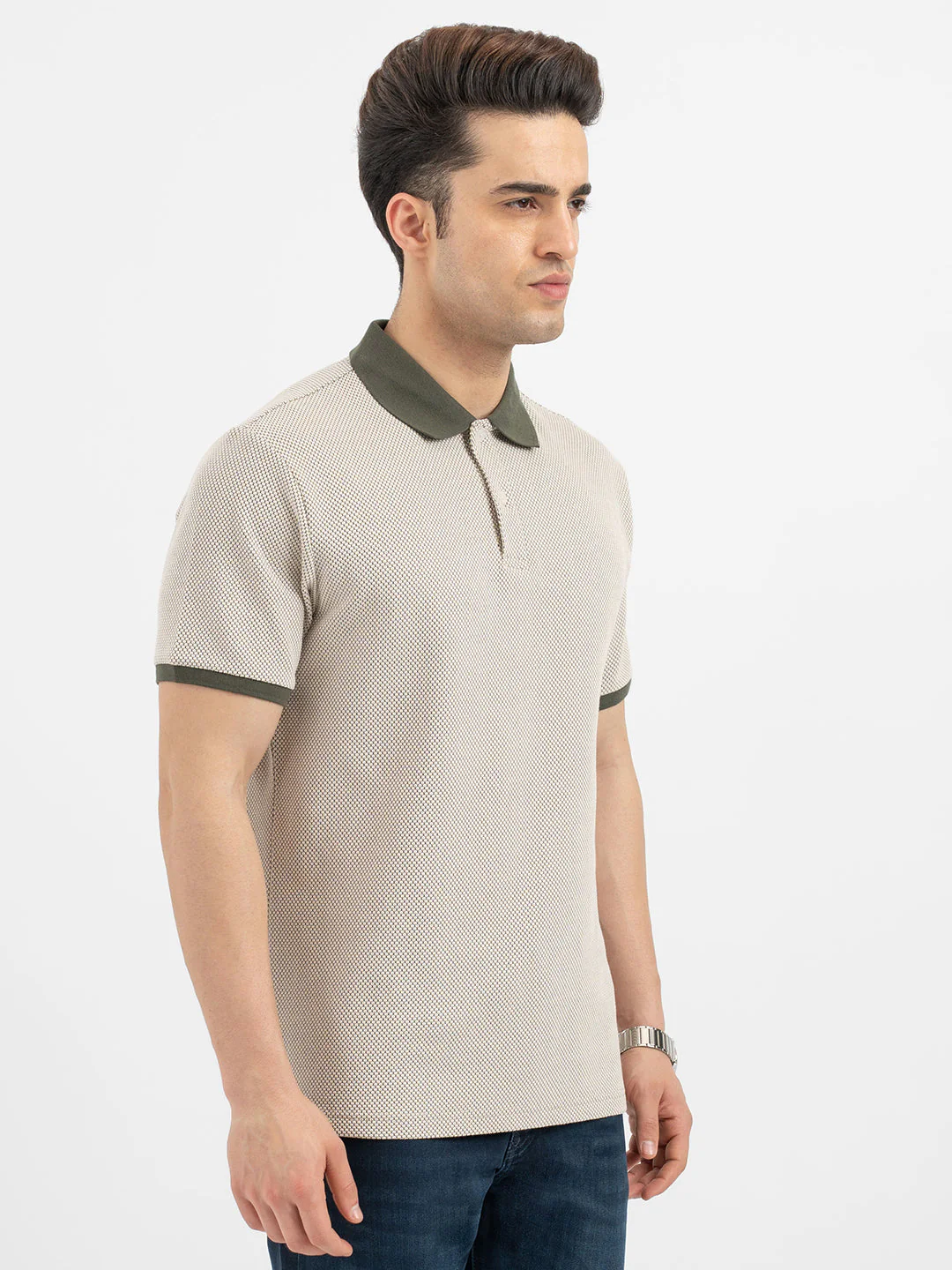 Polo T Shirts for Men in Olive - Image 6
