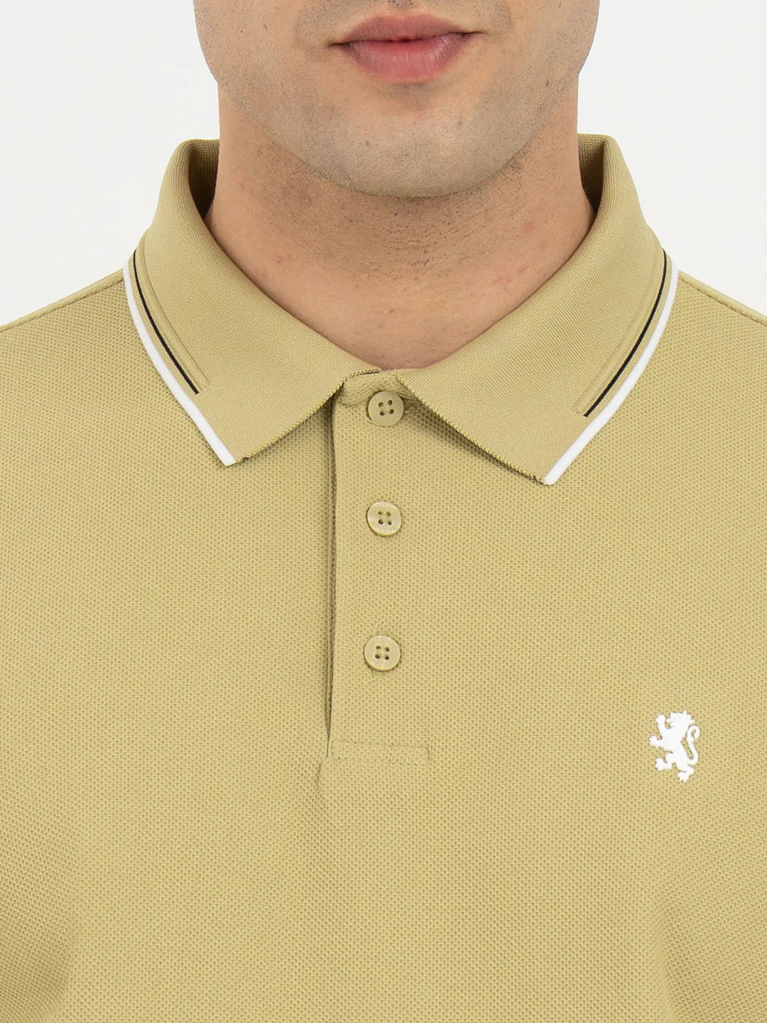 Polo T Shirts for Men in Olive Yellow | Classic Polo T Shirts - Image 5