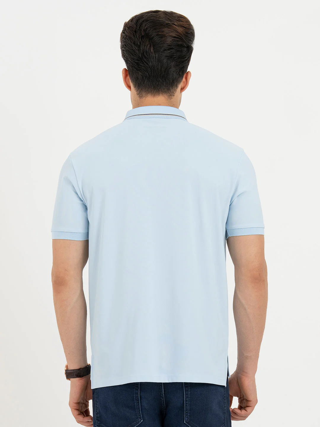 Polo T Shirts for Men in Sky Blue | Classic Polo T Shirts - Image 3