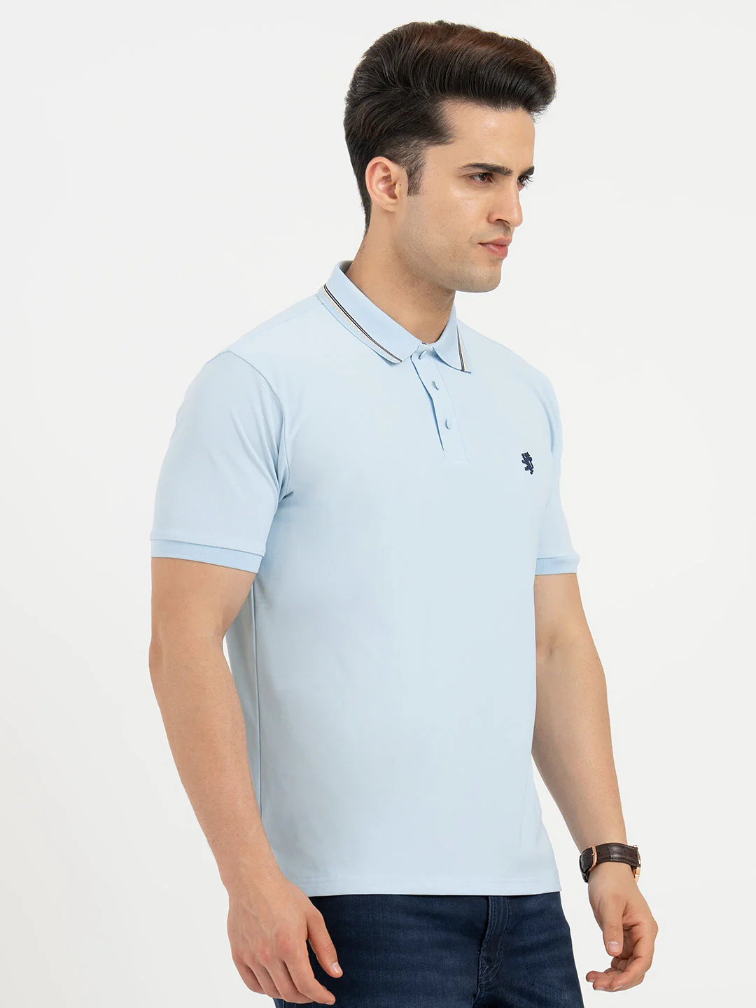 Polo T Shirts for Men in Sky Blue | Classic Polo T Shirts - Image 6