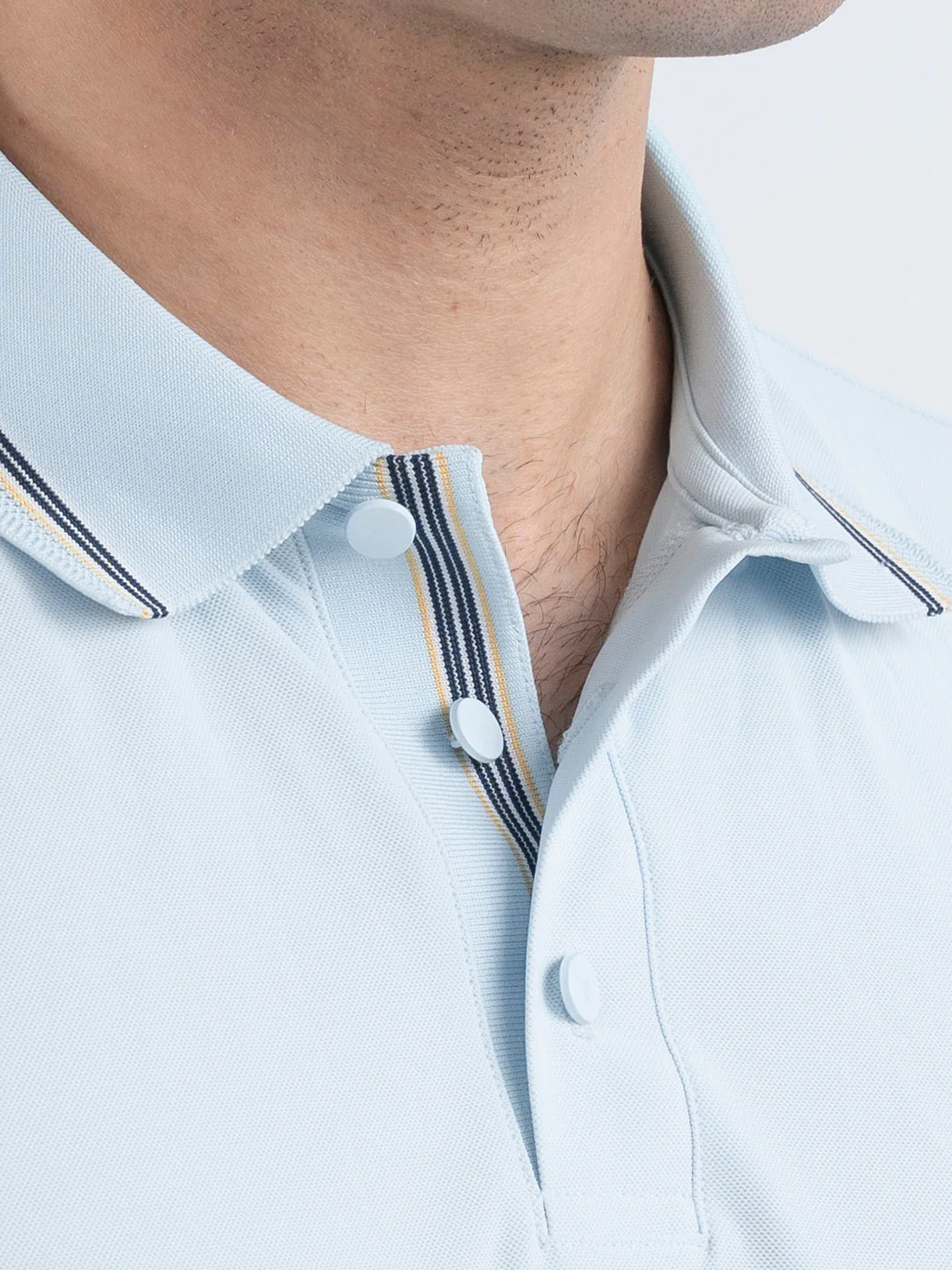 Polo T Shirts for Men in Sky Blue | Classic Polo T Shirts - Image 7