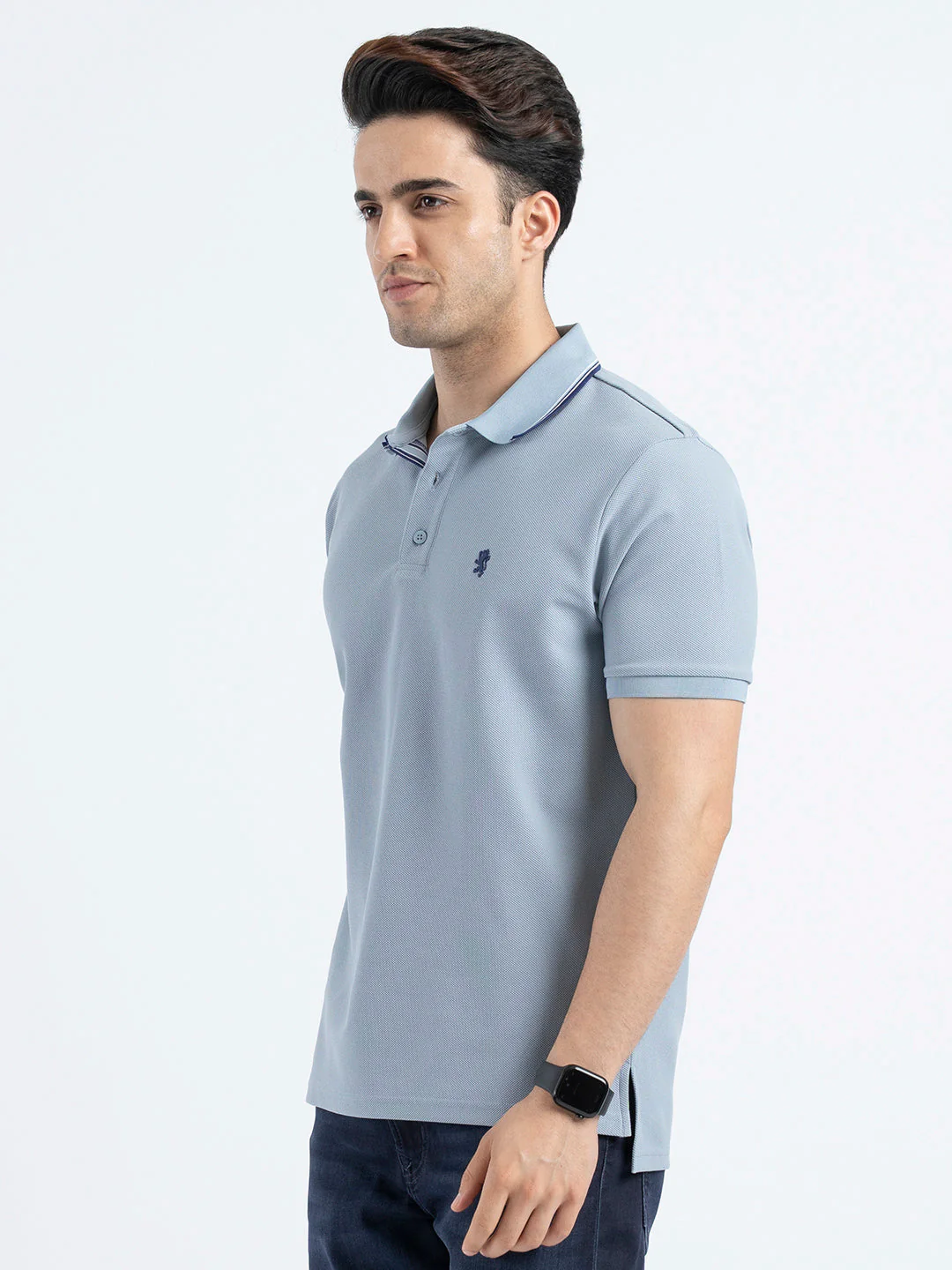 Polo T Shirts for Men in Stone Blue | Classic Polo T Shirts - Image 2