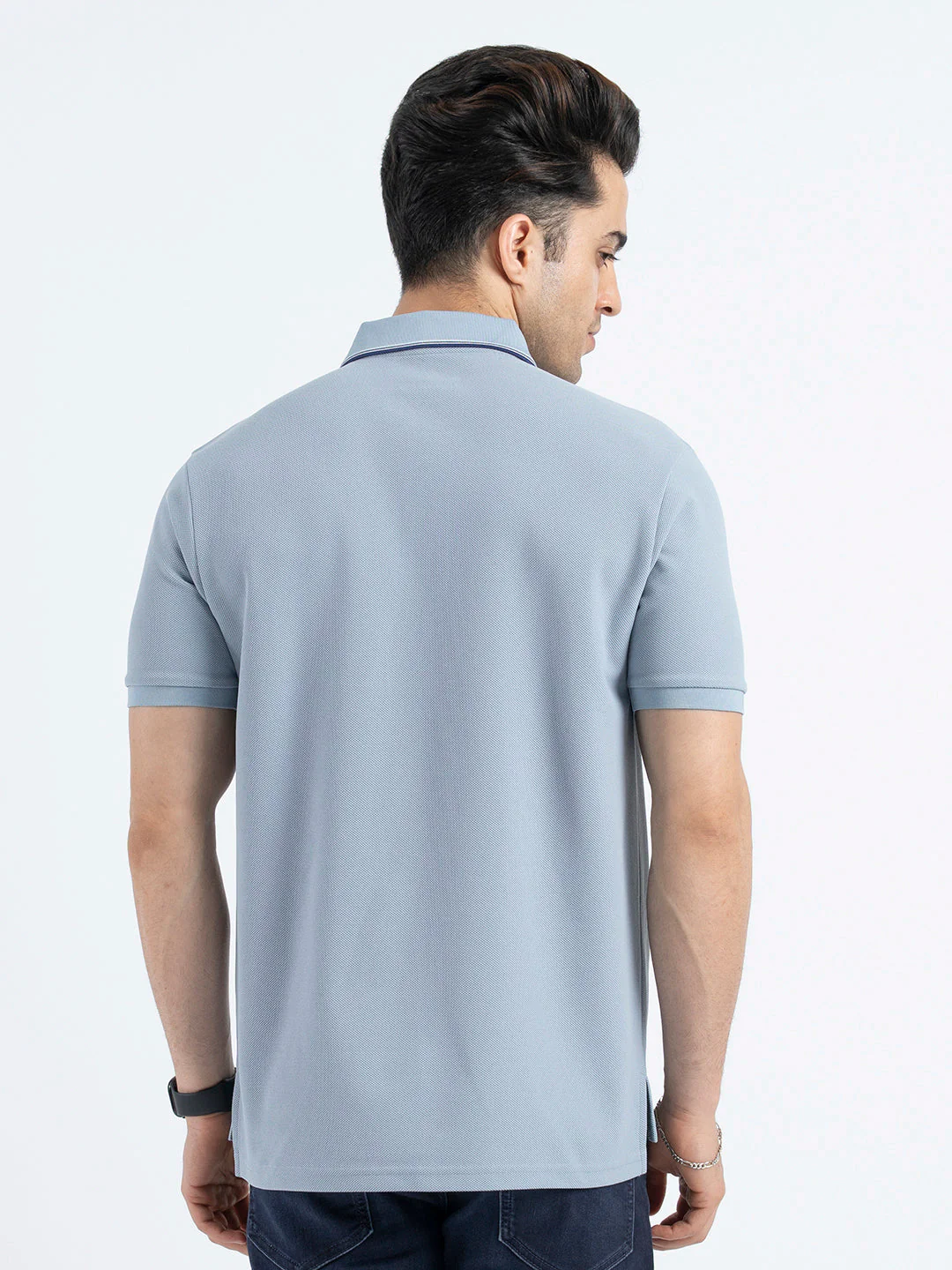 Polo T Shirts for Men in Stone Blue | Classic Polo T Shirts - Image 3