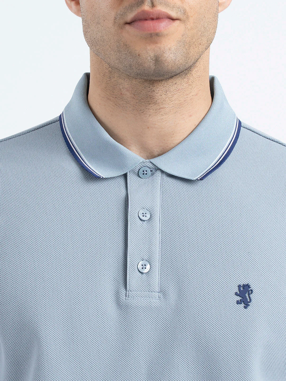 Polo T Shirts for Men in Stone Blue | Classic Polo T Shirts - Image 4