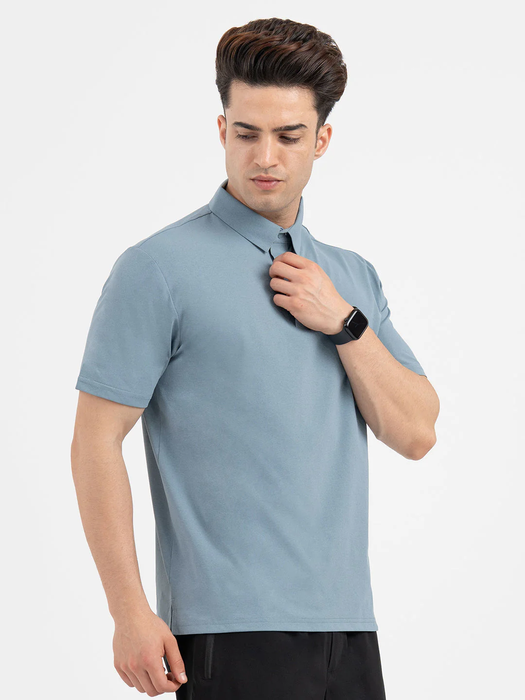 Polo T Shirts for Men in Stone Blue - Image 6