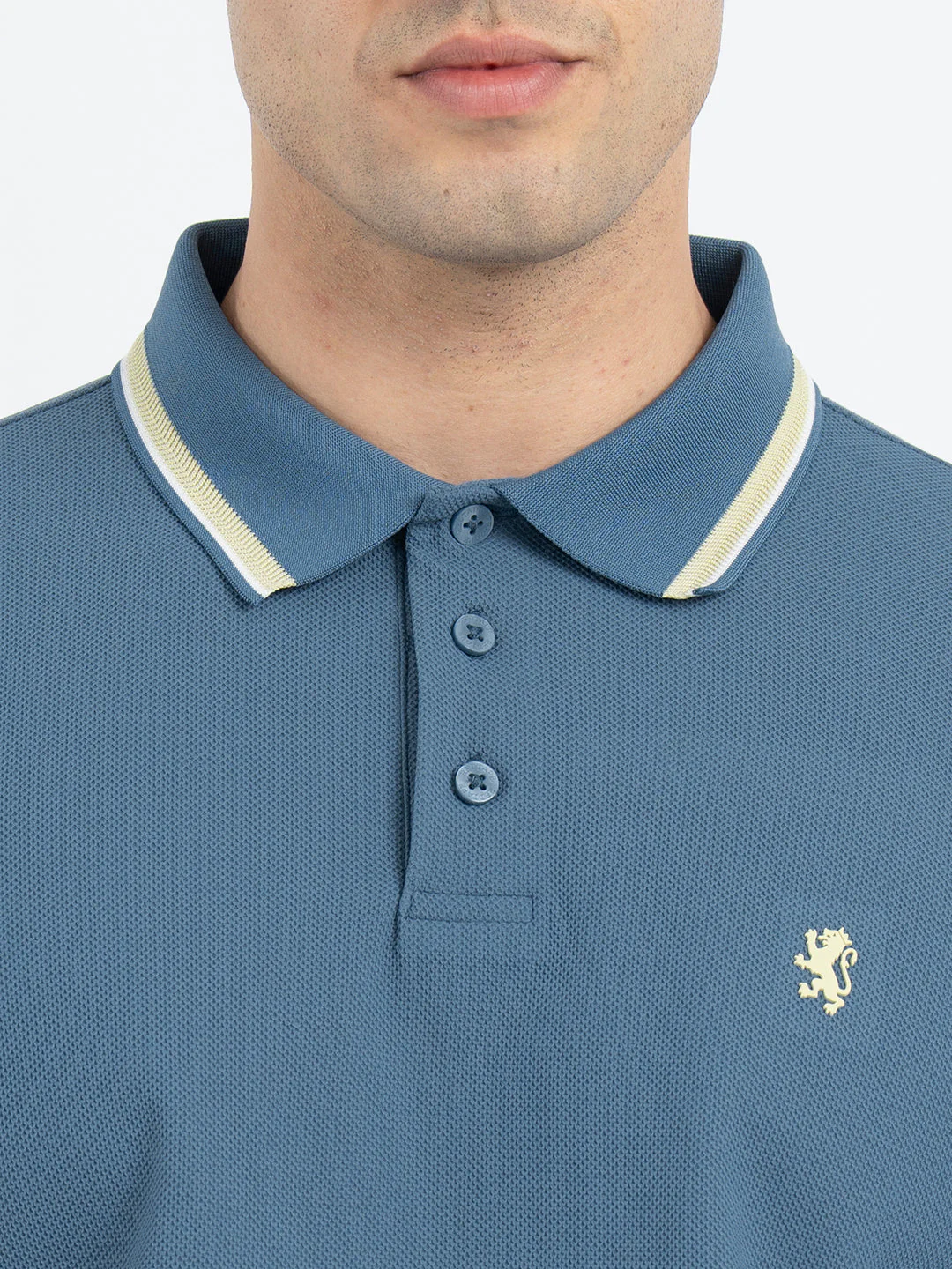 Polo T Shirts for Men in Teal | Half Sleeve T Shirt - Image 4