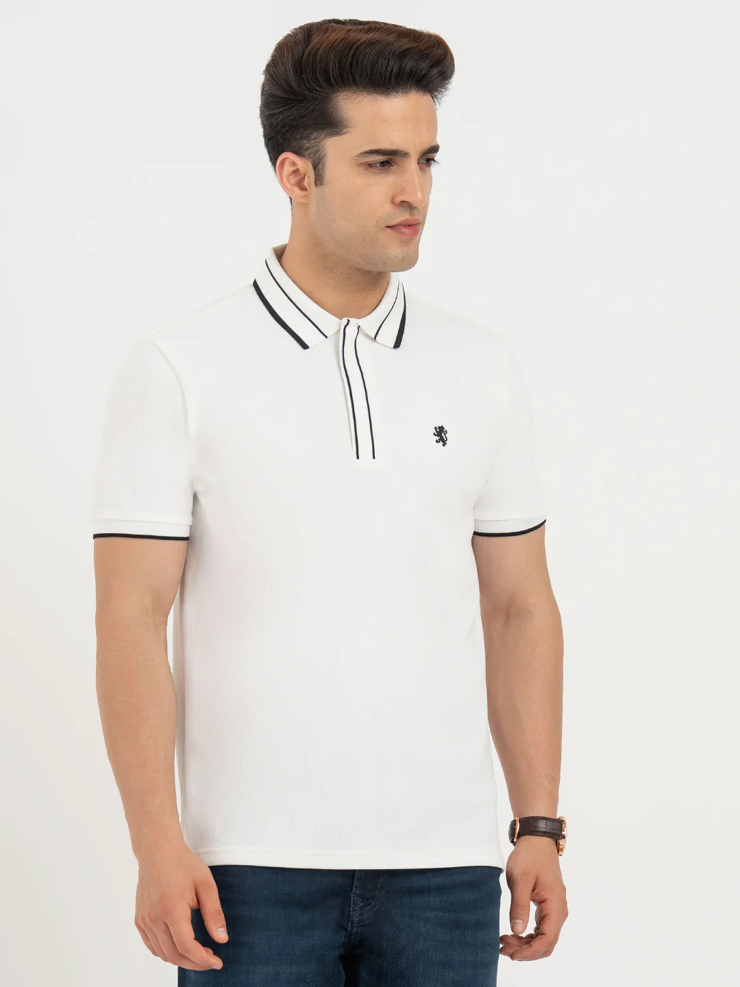 Polo T Shirts for Men in White | Classic Polo T Shirts - Image 7