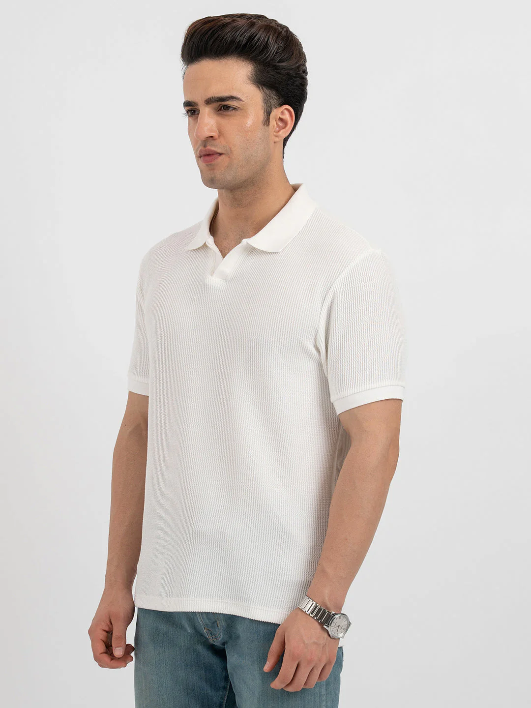 Polo T Shirts for Men in White - Image 2