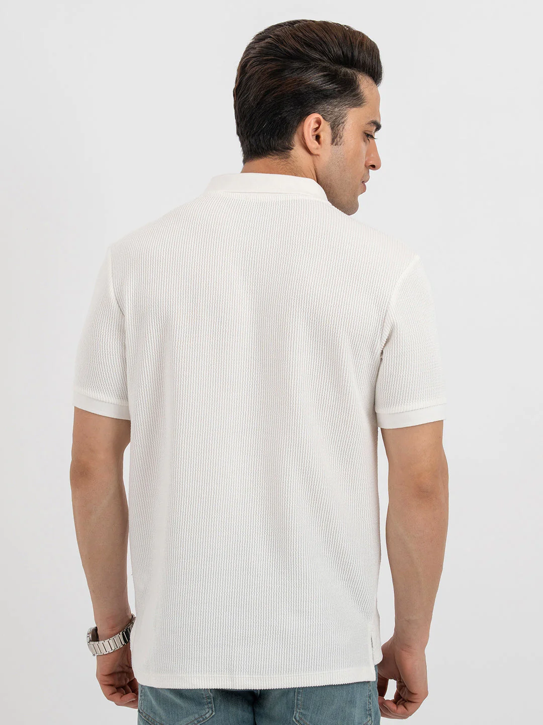 Polo T Shirts for Men in White - Image 3
