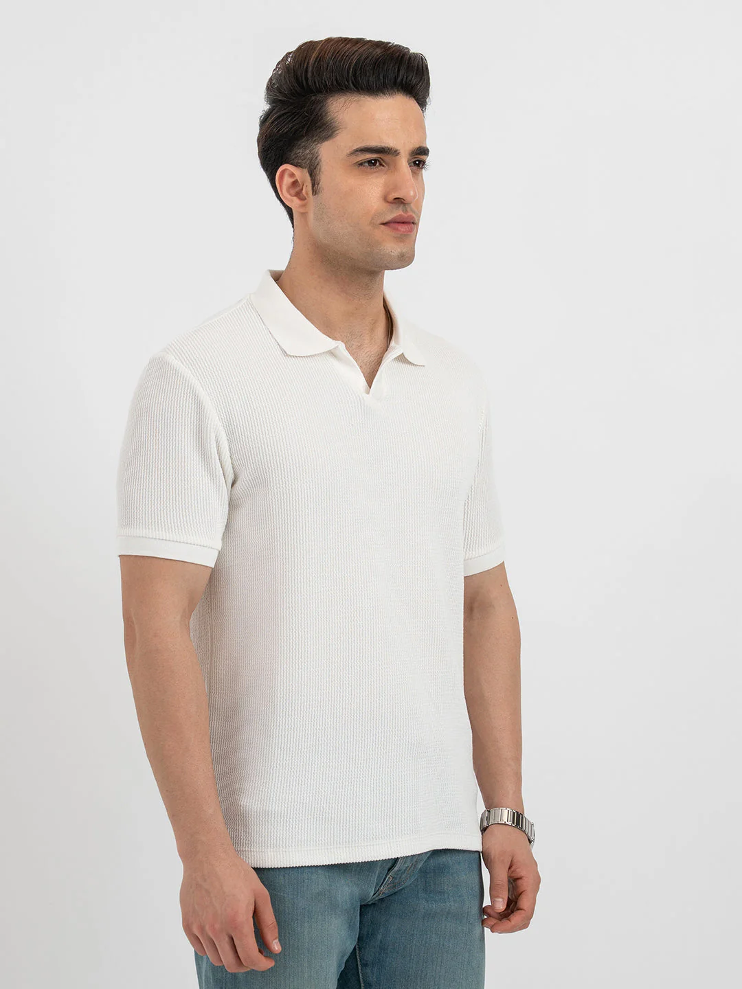 Polo T Shirts for Men in White - Image 6