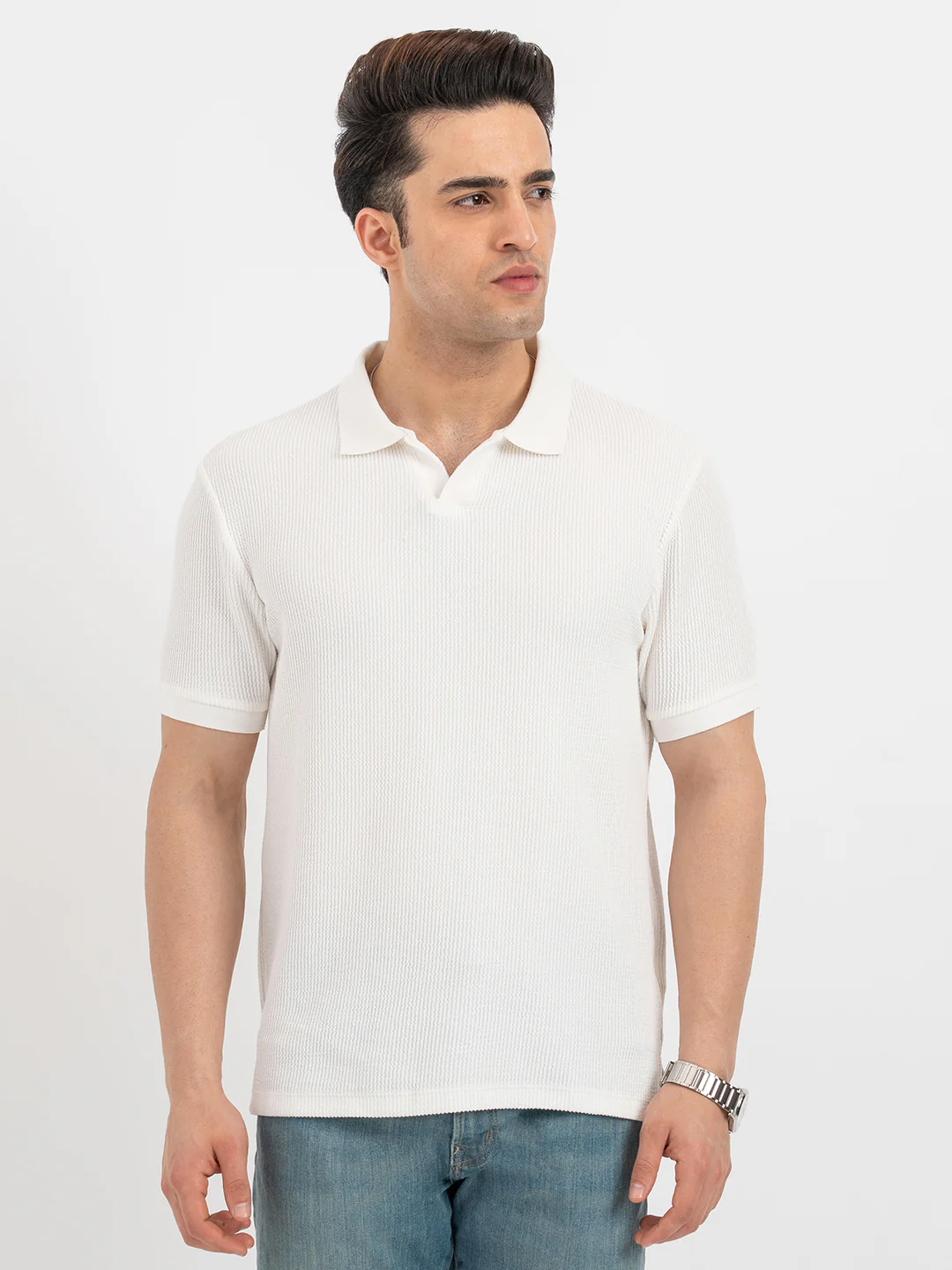 Polo T Shirts for Men in White - Image 7