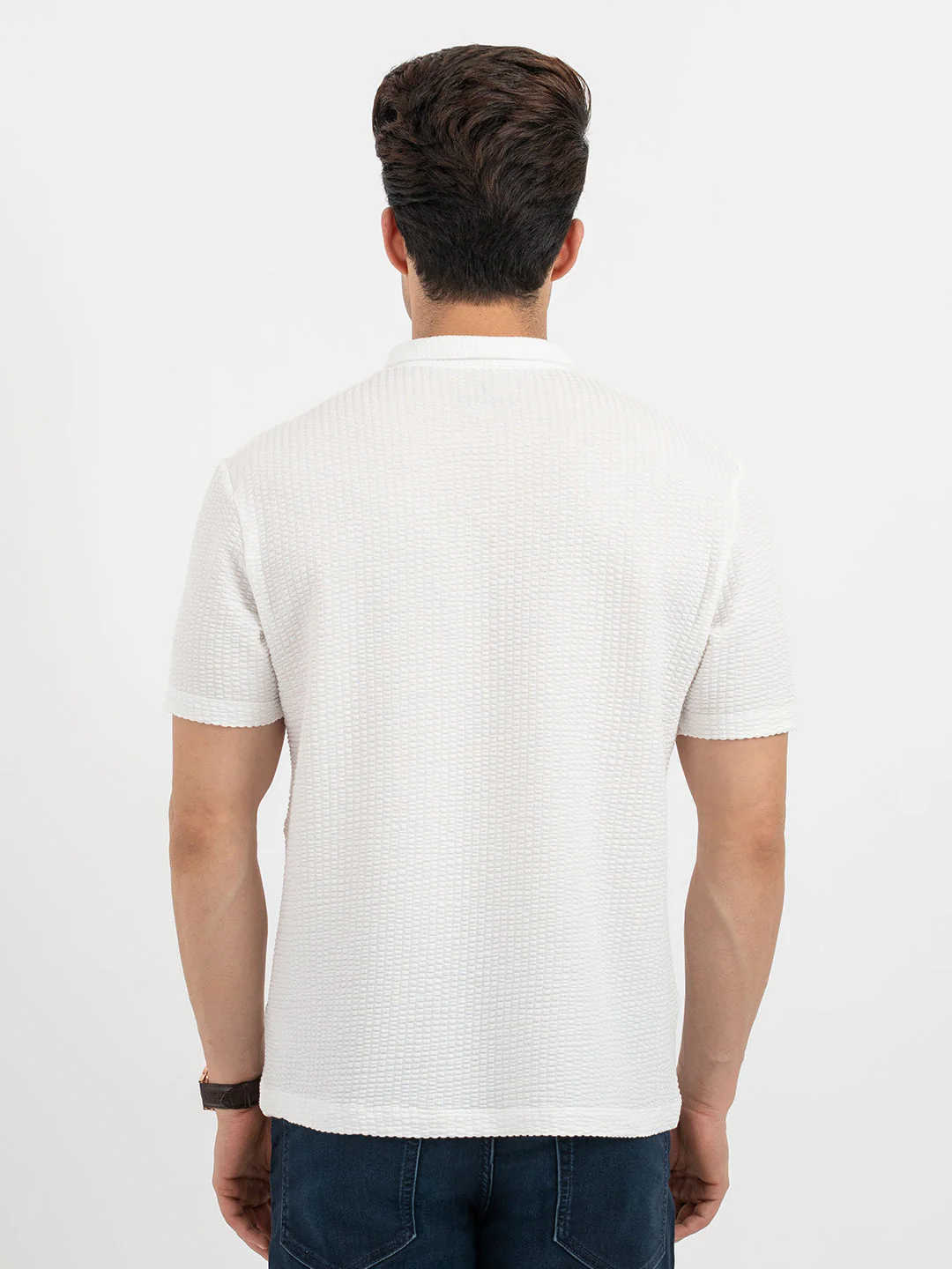 Polo T Shirts for Men in White - Image 3