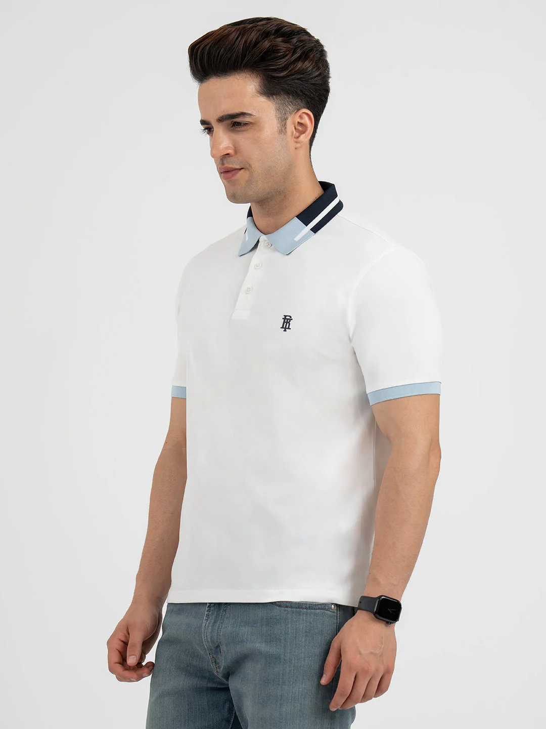 Polo T Shirts for Men in White - Image 2