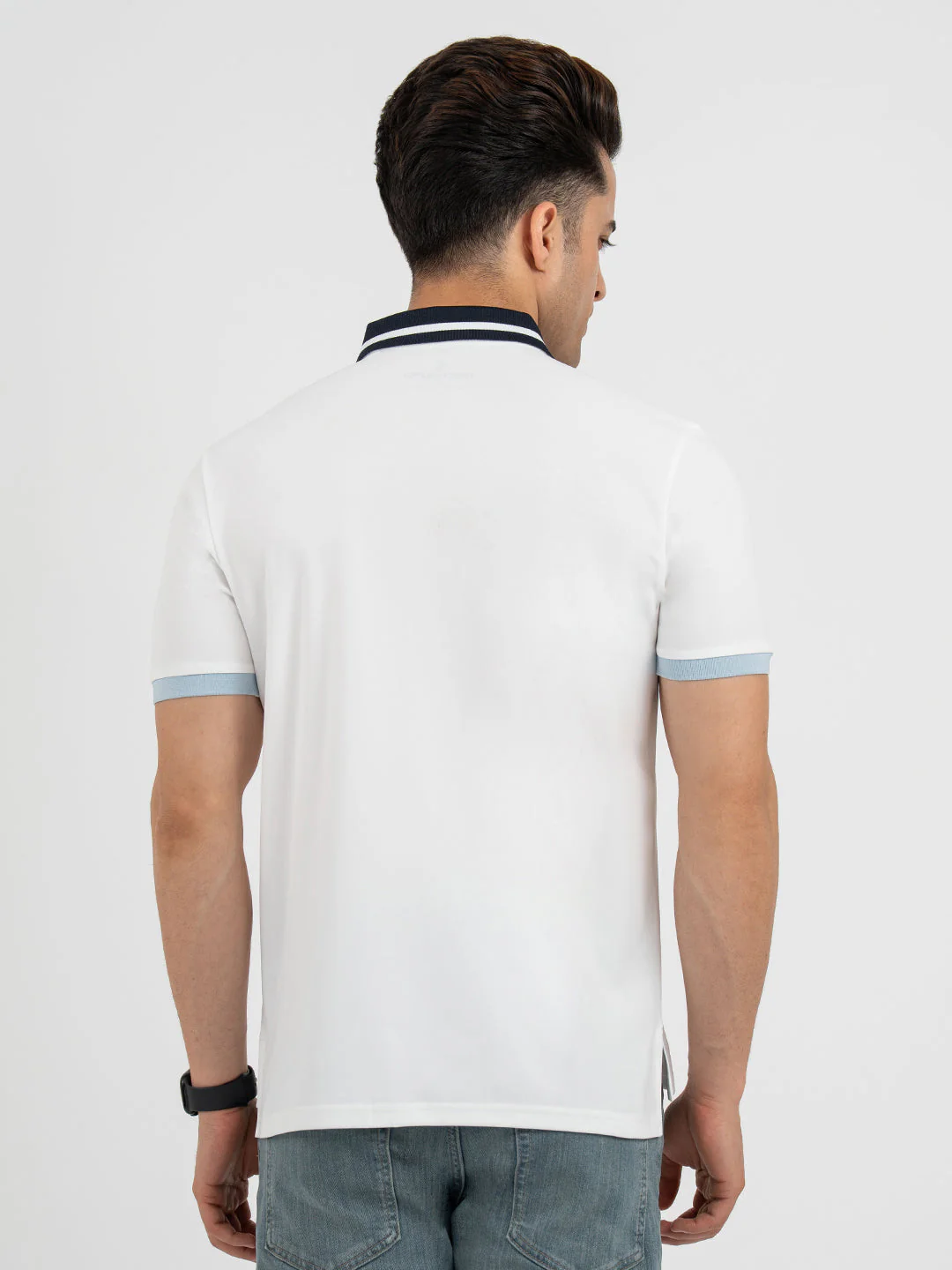 Polo T Shirts for Men in White - Image 3