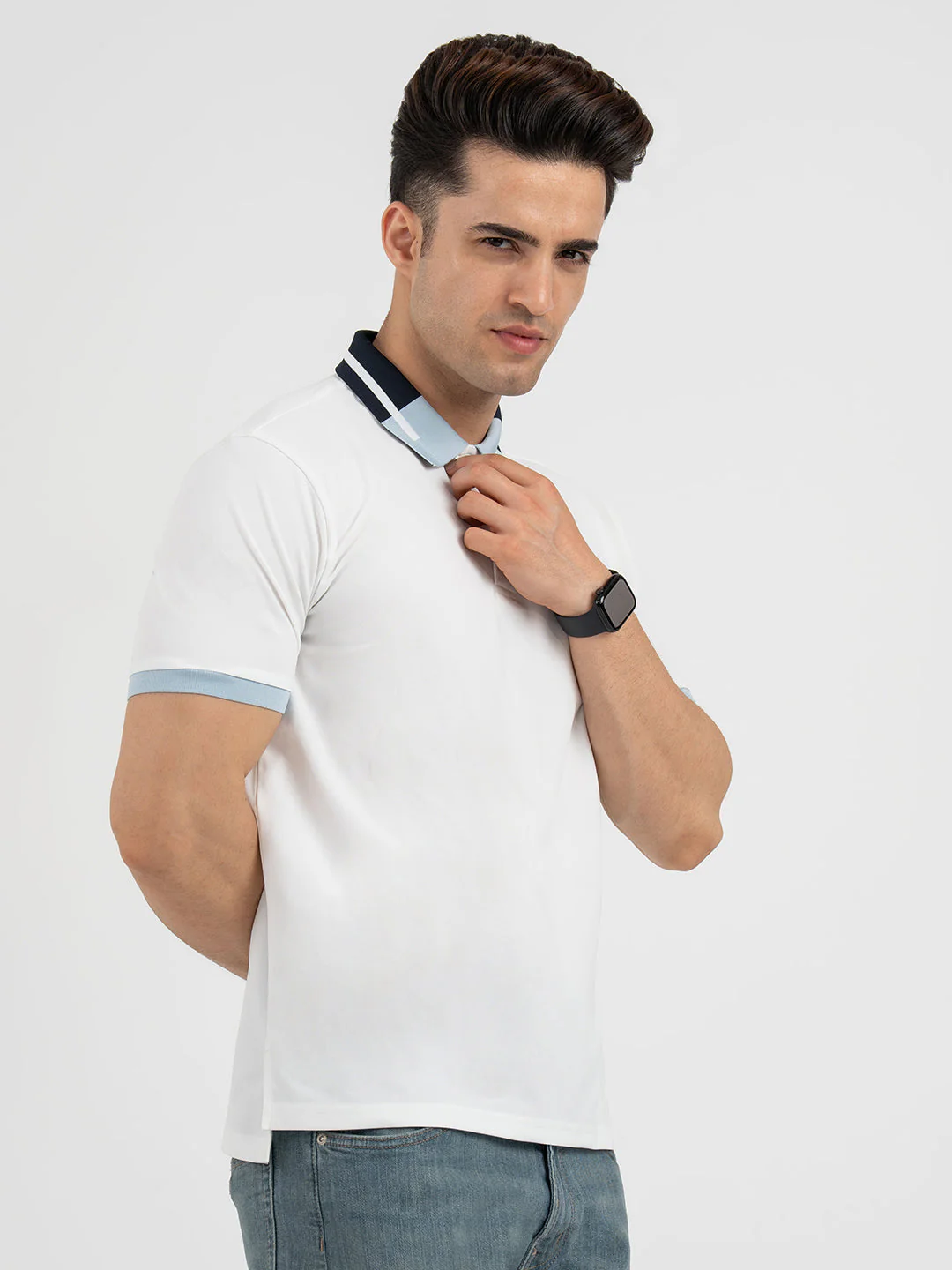 Polo T Shirts for Men in White - Image 6